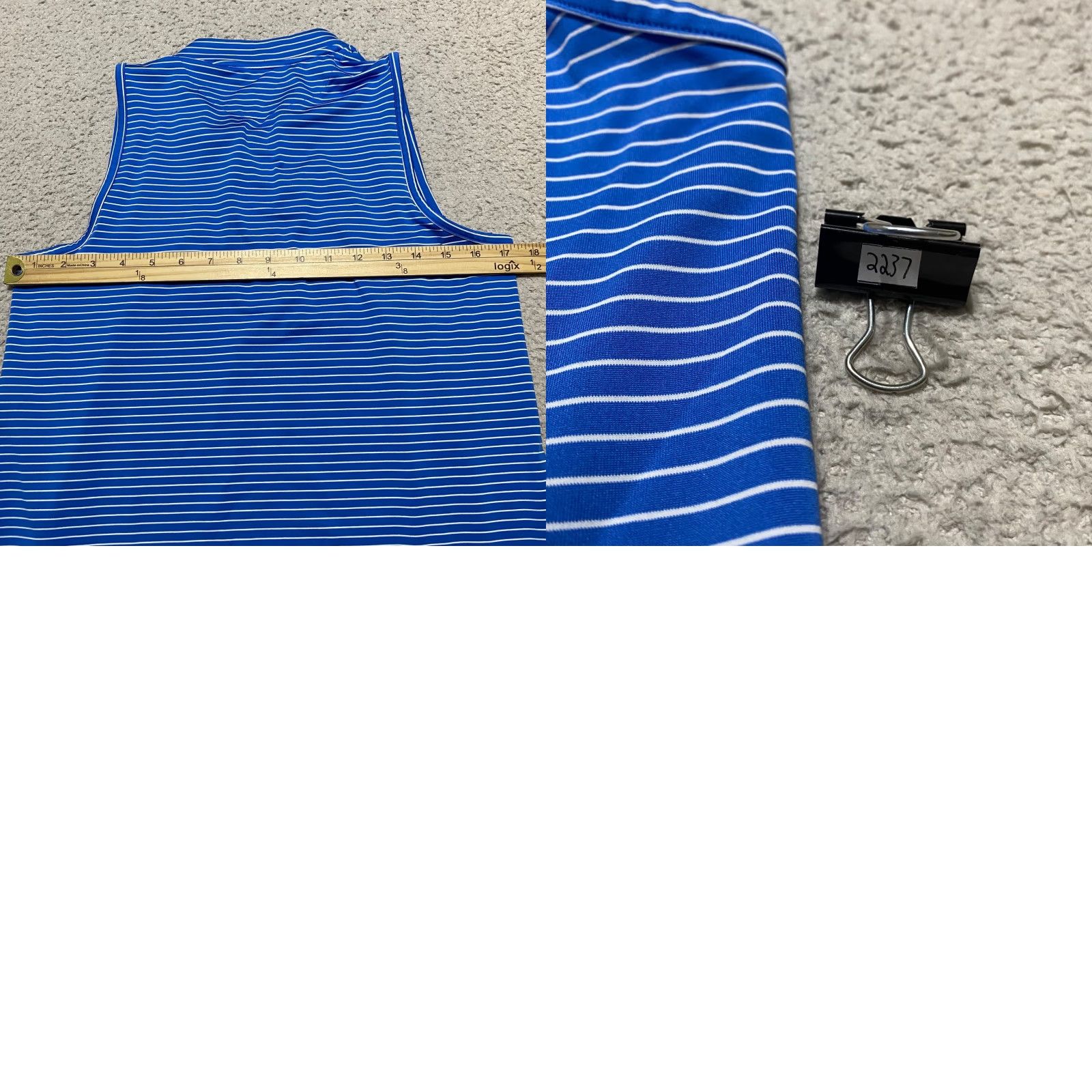 Peter Millar Peter Millar Womens Top M Blue Striped Sleeveless Milwaukee County Club Zip Size M / US 6-8 / IT 42-44 - 8 Thumbnail
