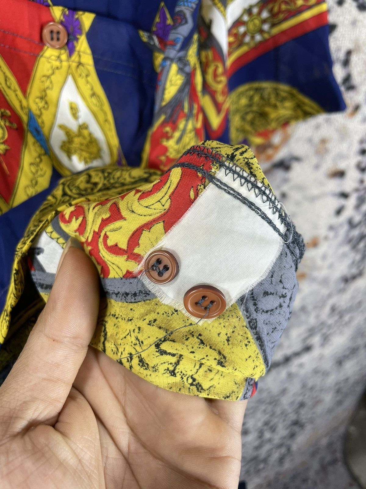 Japanese Brand × Vintage Vintage Shirt Silk patern romawi Hermes scarf print style Size US L / EU 52-54 / 3 - 5 Thumbnail