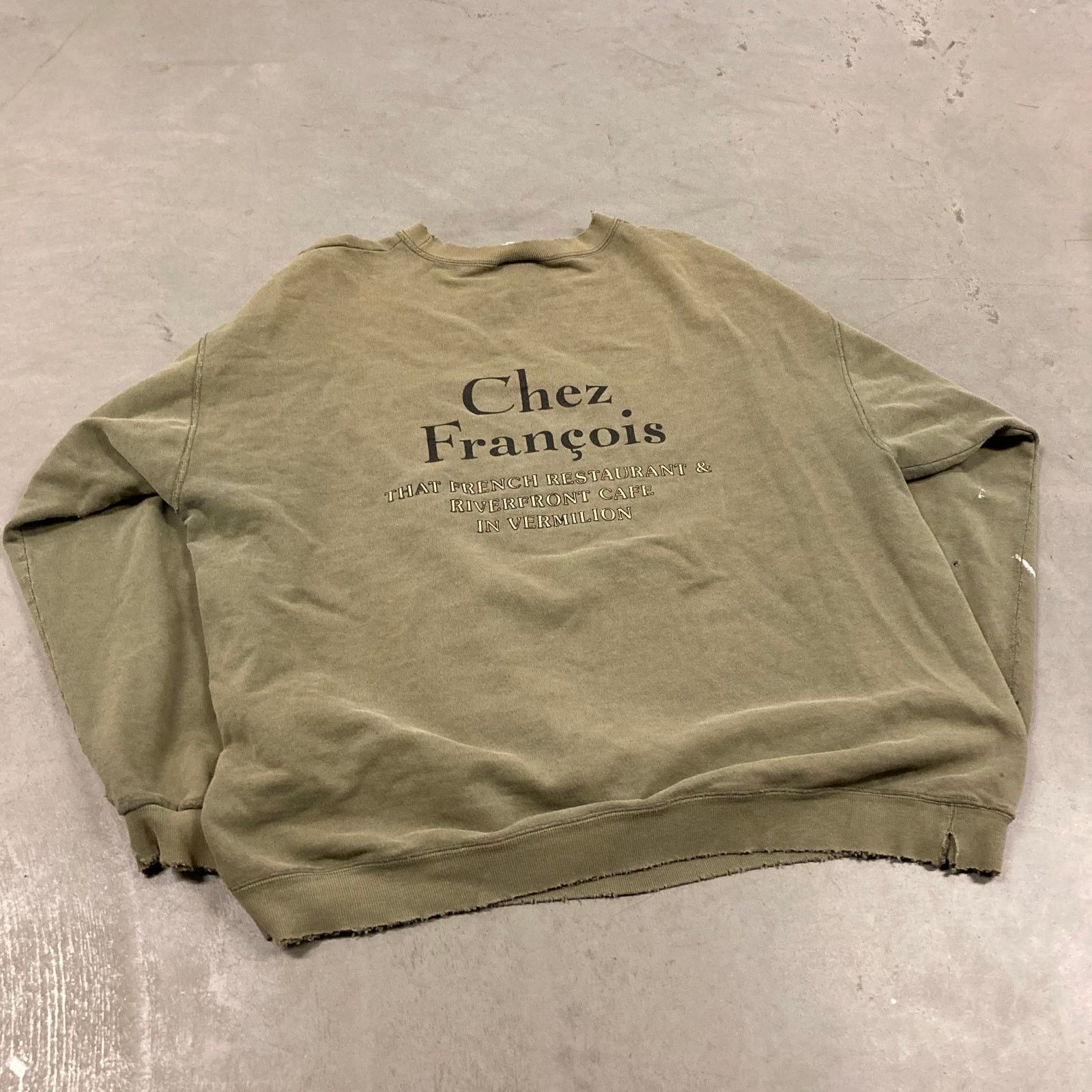 Vintage vintage 90s distressed green graphic sweatshirt Size US XL / EU 56 / 4 - 2 Thumbnail