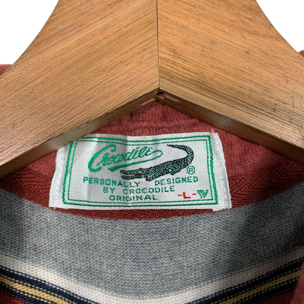 Japanese Brand Vintage 90’s CROCODILE Long Sleeve Polo Shirt #2622-C118 Size US L / EU 52-54 / 3 - 13 Thumbnail
