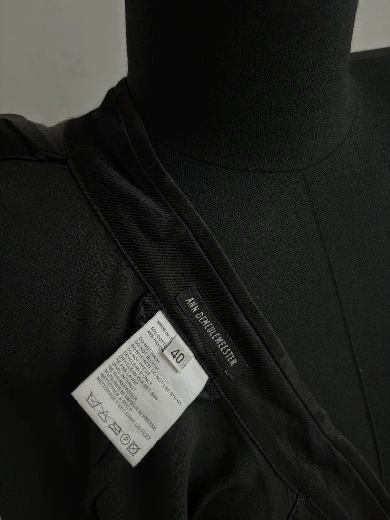 Ann demeulemeester double-breasted coat with straps-2506