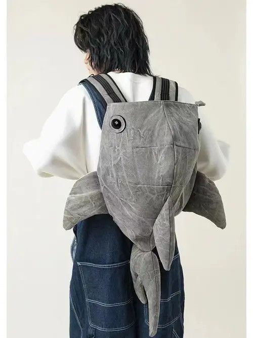 Japanese Brand Katagiri x Aya Niche Animal Shark Shoulder Bag Size ONE SIZE - 5 Thumbnail