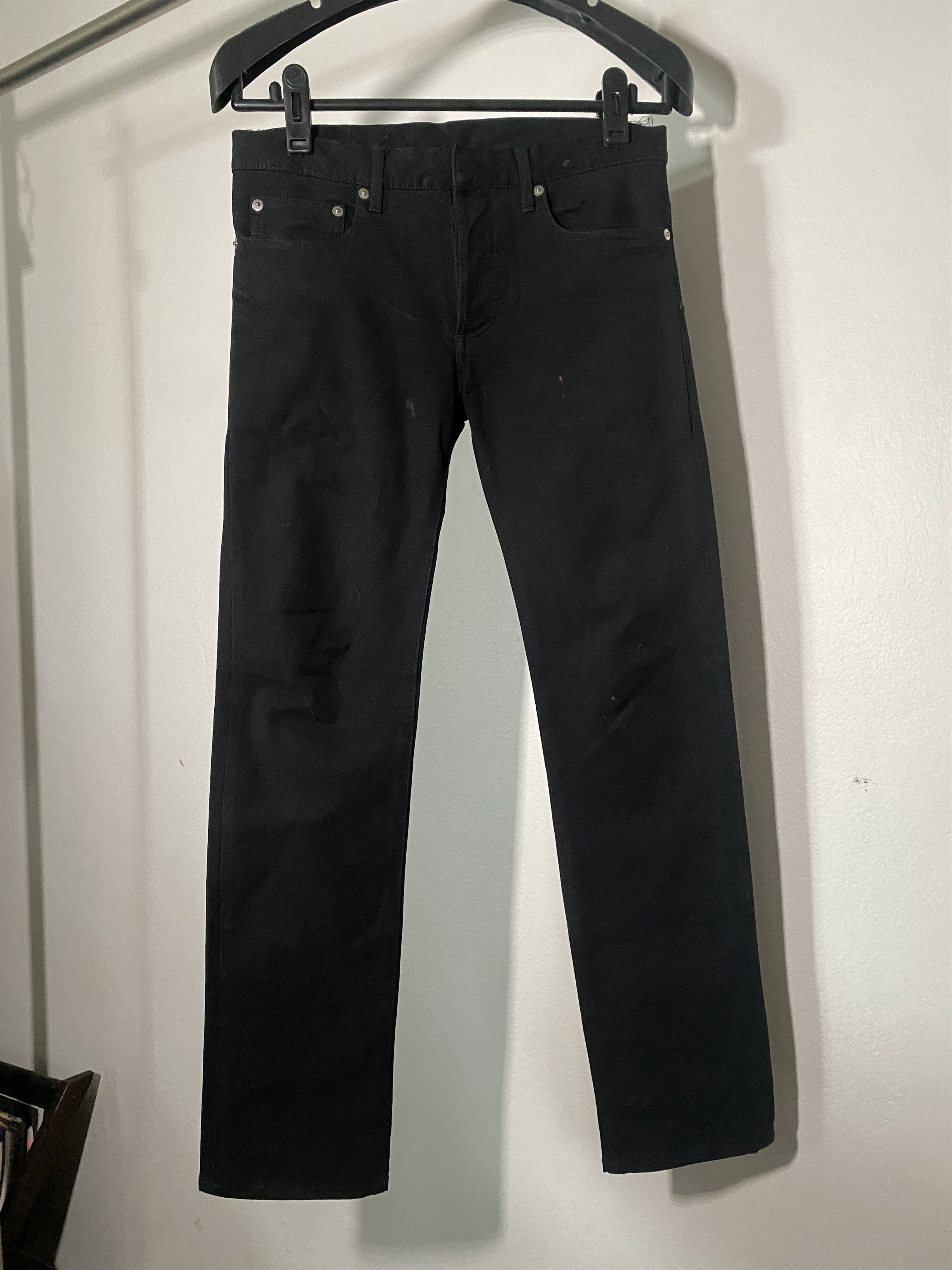 SS07 Elastic Skinny Low Waist Black Denim