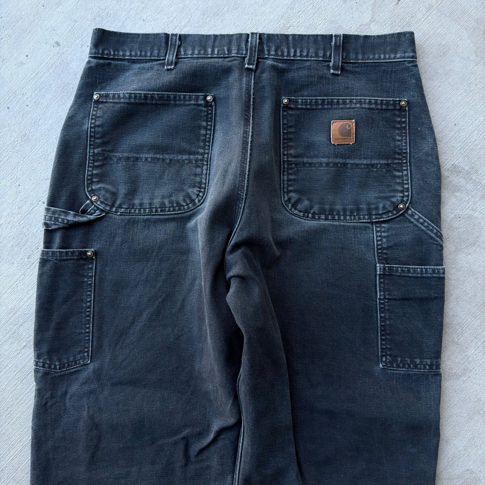 Carhartt × Vintage Vintage Y2K Carhartt black double knee work carpenter pants Size US 35 - 6 Thumbnail