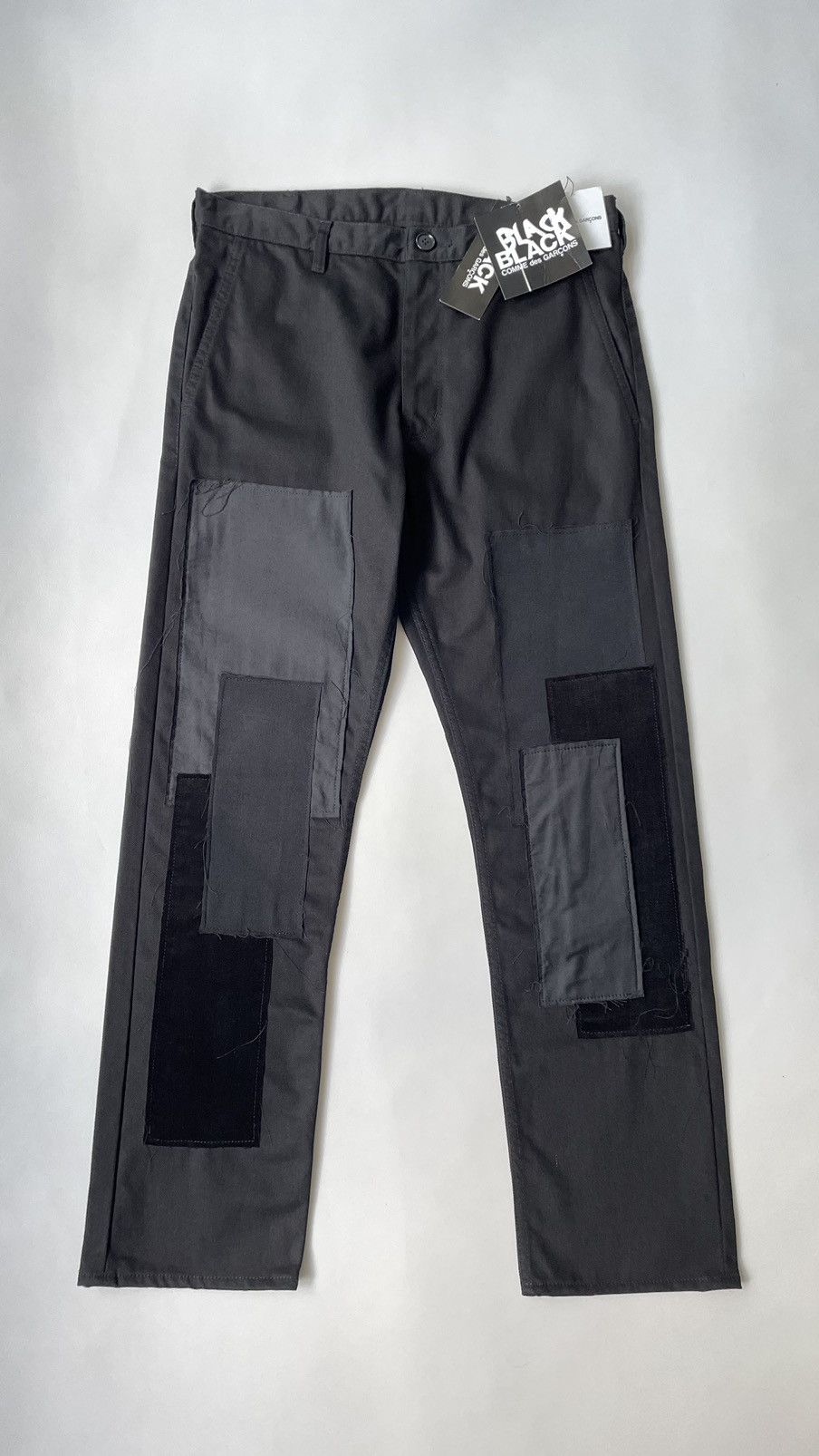 Comme des Garcons A/W 09 Black ‘Patchwork’ Cotton Pants Size US 30 / EU 46 - 1 Thumbnail