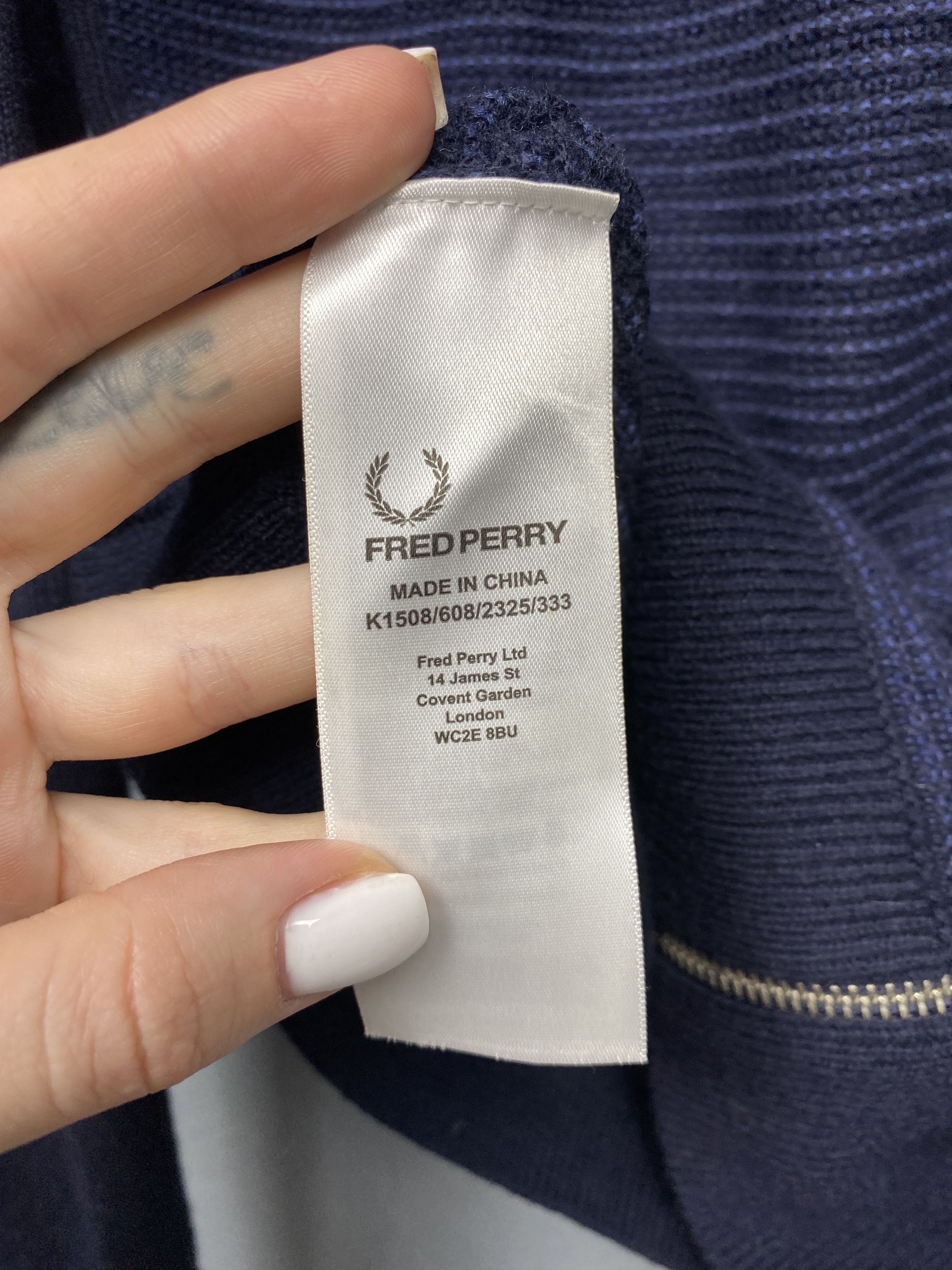 Fred Perry Fred Perry Vintage Mens Full Zip Wool Knit Sweater Size US S / EU 44-46 / 1 - 6 Thumbnail
