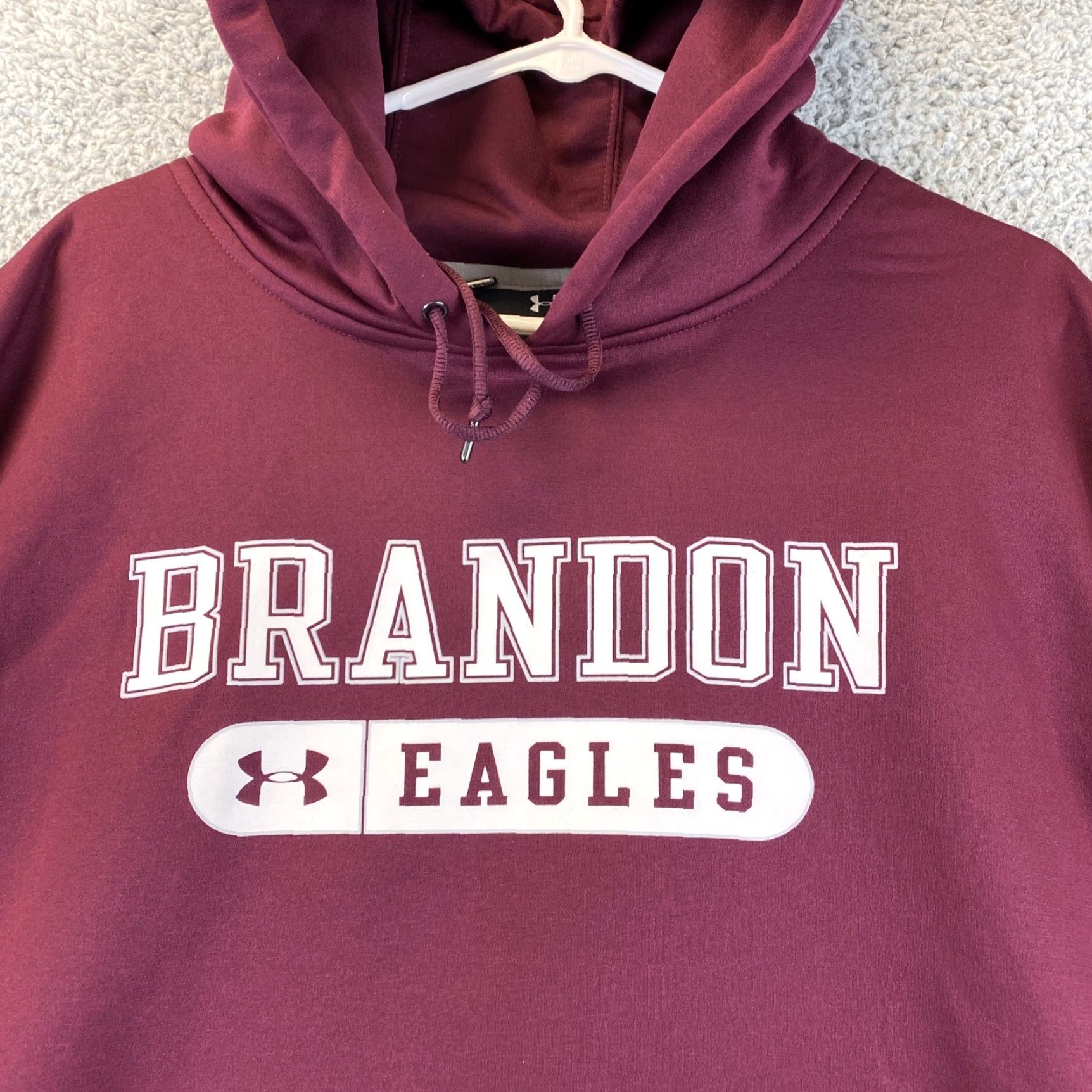 Under Armour VINTAGE Under Armour Hoodie Men's XXL Pullover Fleece Maroon 52-22 Sweatshirt Sportswear Size US XXL / EU 58 / 5 - 2 Thumbnail