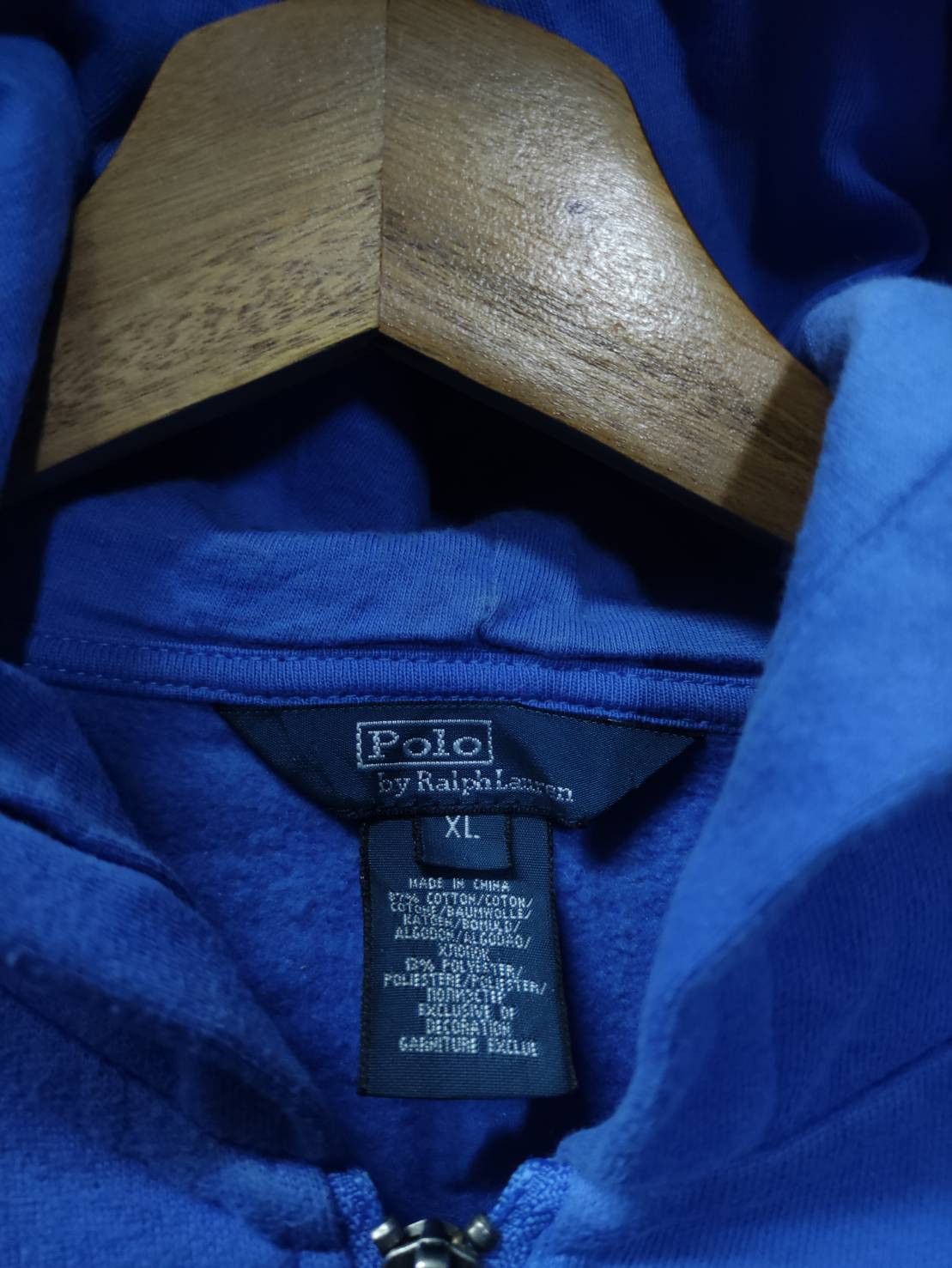 Polo Ralph Lauren Vtg 90's Polo Ralph Lauren Zip Up Hoodie Size US XL / EU 56 / 4 - 5 Thumbnail