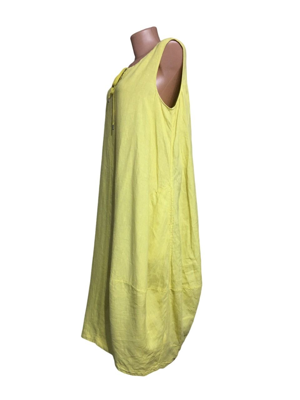 Designer OSKA Linen Yellow Designer Dress Size 2 Size M / US 6-8 / IT 42-44 - 3 Thumbnail