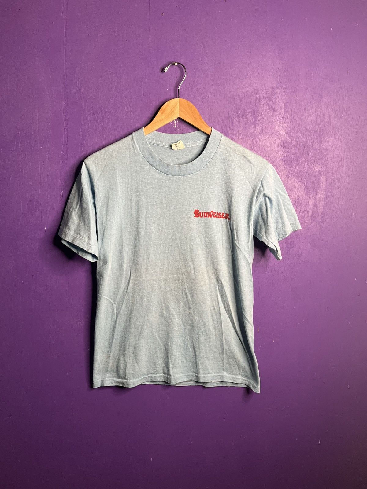 Budweiser × Vintage Vintage 70s Budweiser mullet old logo t-shirt Size US S / EU 44-46 / 1 - 1 Thumbnail