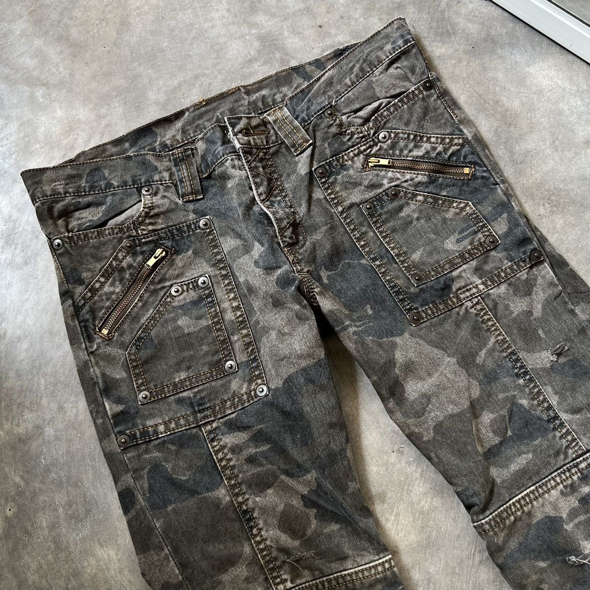 If Six Was Nine Vintage Grace Continental Camo Double Knee Pants Size US 30 / EU 46 - 3 Thumbnail