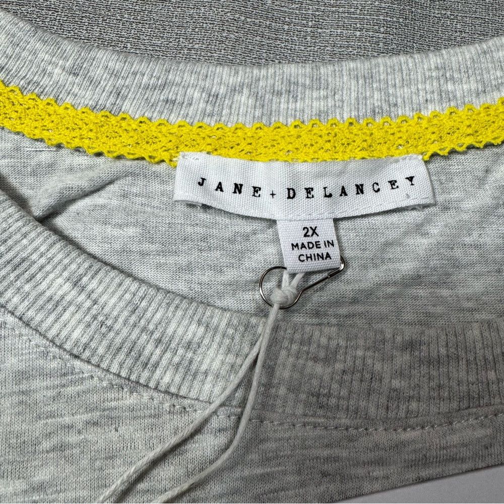 Other NWT New JANE And DELANCEY Embroidered Sun Grey Short Sleeve Size XXL / US 16-18 / IT 52-54 - 7 Thumbnail