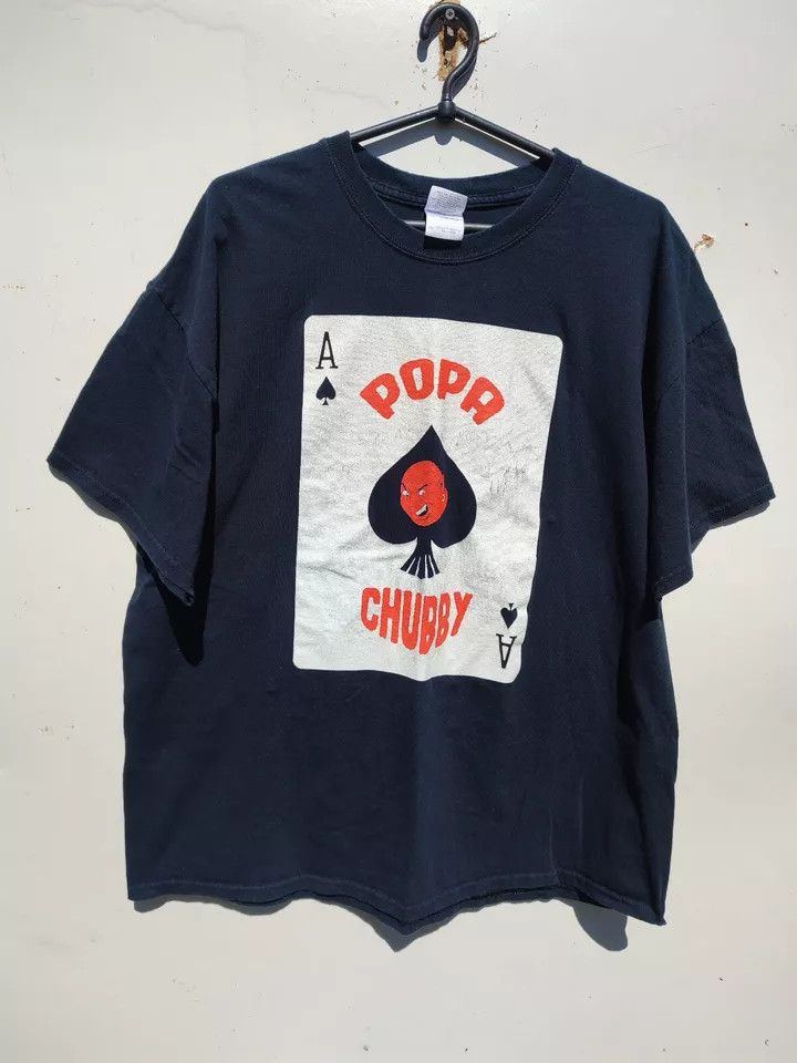 Vintage 1990s Screeenprinted Popa Chubby Tour Tshirt Screenprinted Size US XL / EU 56 / 4 - 2 Thumbnail