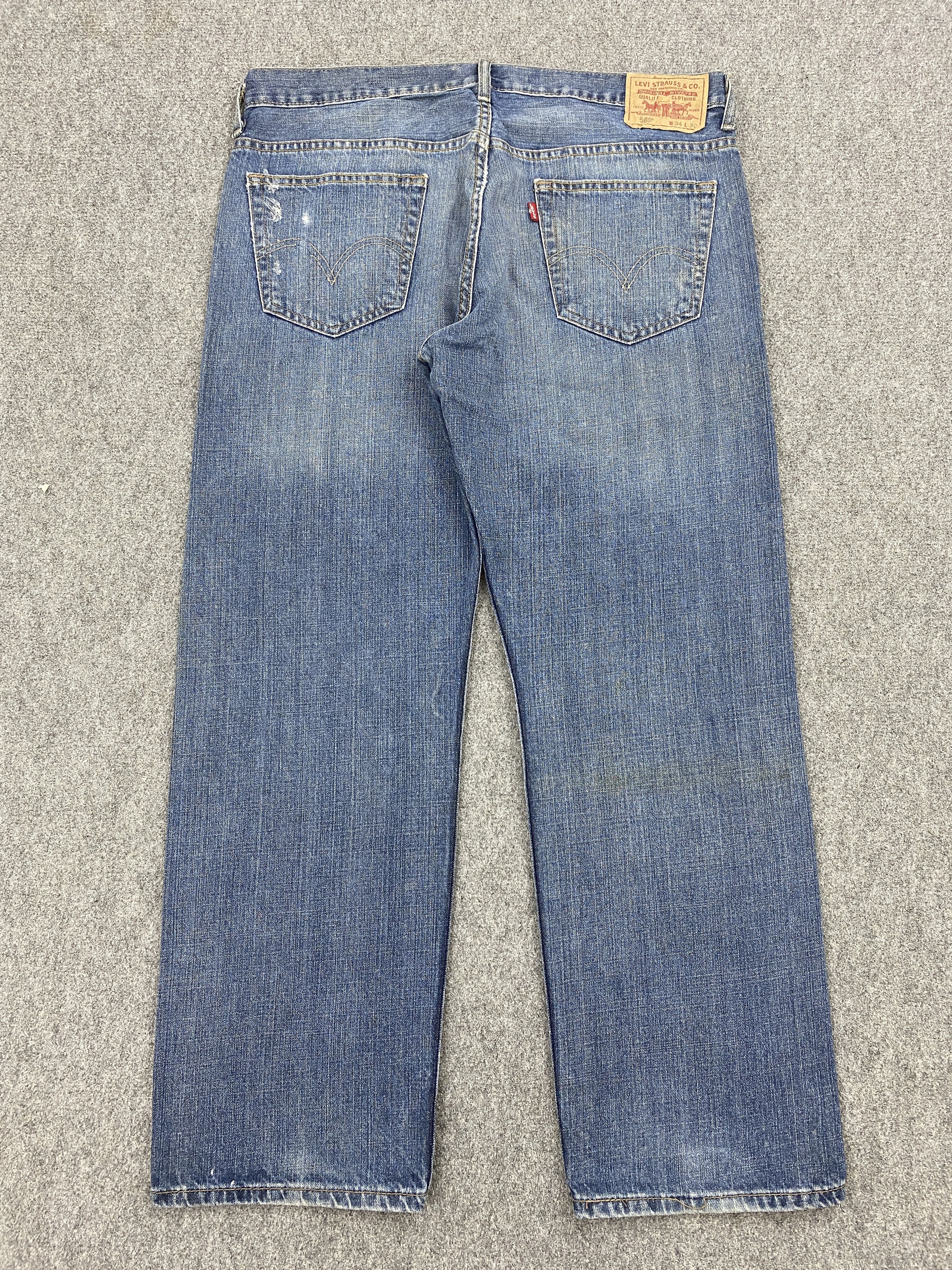 Levi's × Vintage Vintage Levis 569 Loose Straight Cut Distressed Jeans Size US 36 / EU 52 - 3 Thumbnail