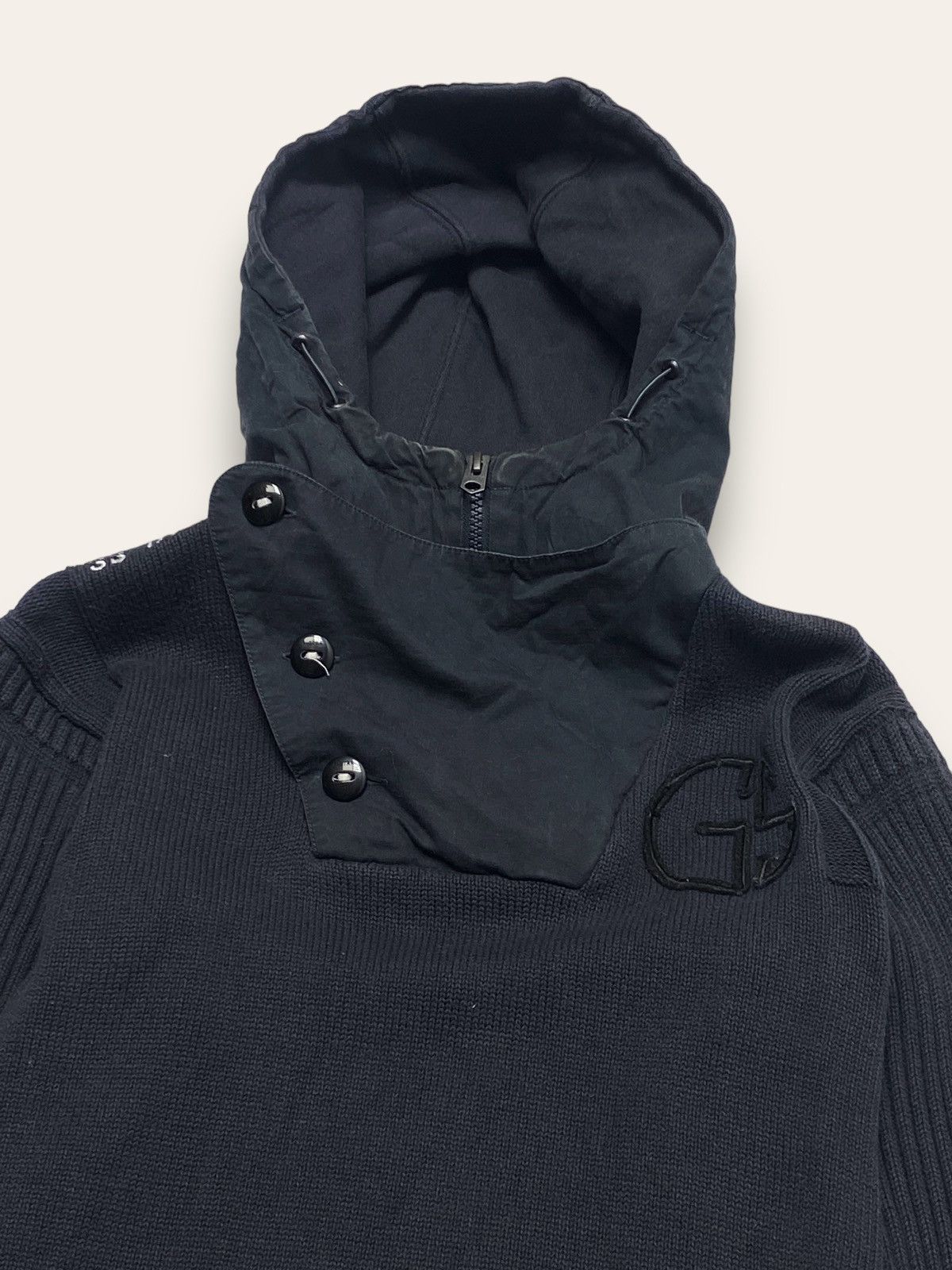 G-Star Vintage G STAR Crazy Unique Hooded Face Mask Knit Sweater Size US XS / EU 42 / 0 - 5 Thumbnail