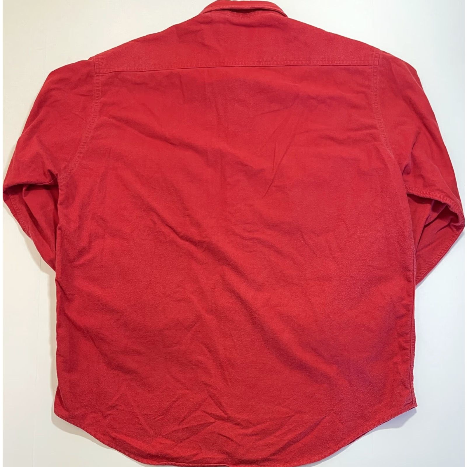 American Eagle Outfitters VINTAGE American Eagle Outfitters 90s Flannel Shirt XL Red Solid Button-Up Mens Size US XL / EU 56 / 4 - 4 Thumbnail