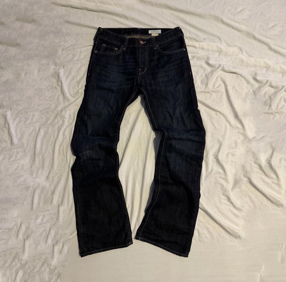 Japanese Brand Dark blue / black flared jeans Size US 29 - 1 Thumbnail