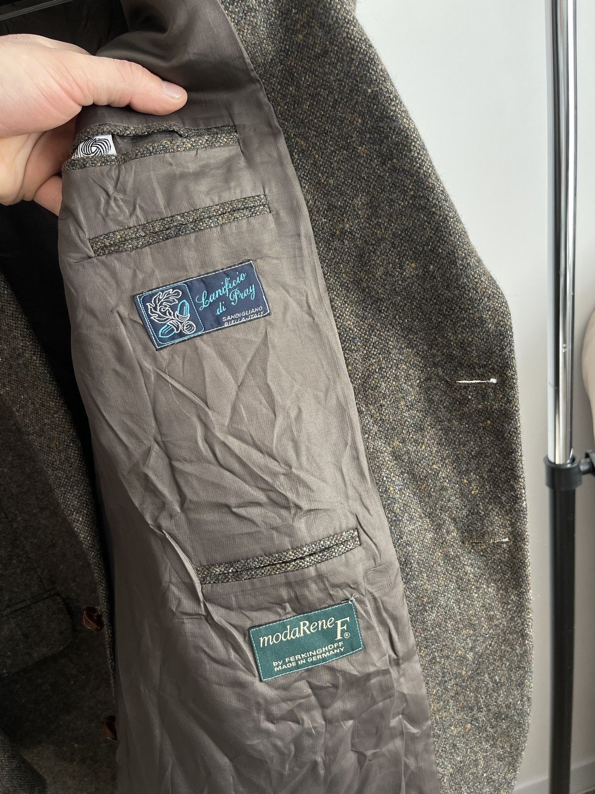 Vintage Vintage blazer tweed sport coat wool Keiser jacket 46R Size 46R - 9 Thumbnail