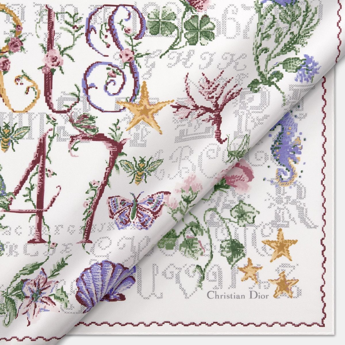 Dior o1bcso1str0226 Size:OS/90 Square Scarf in Multicolor Size ONE SIZE - 2 Thumbnail