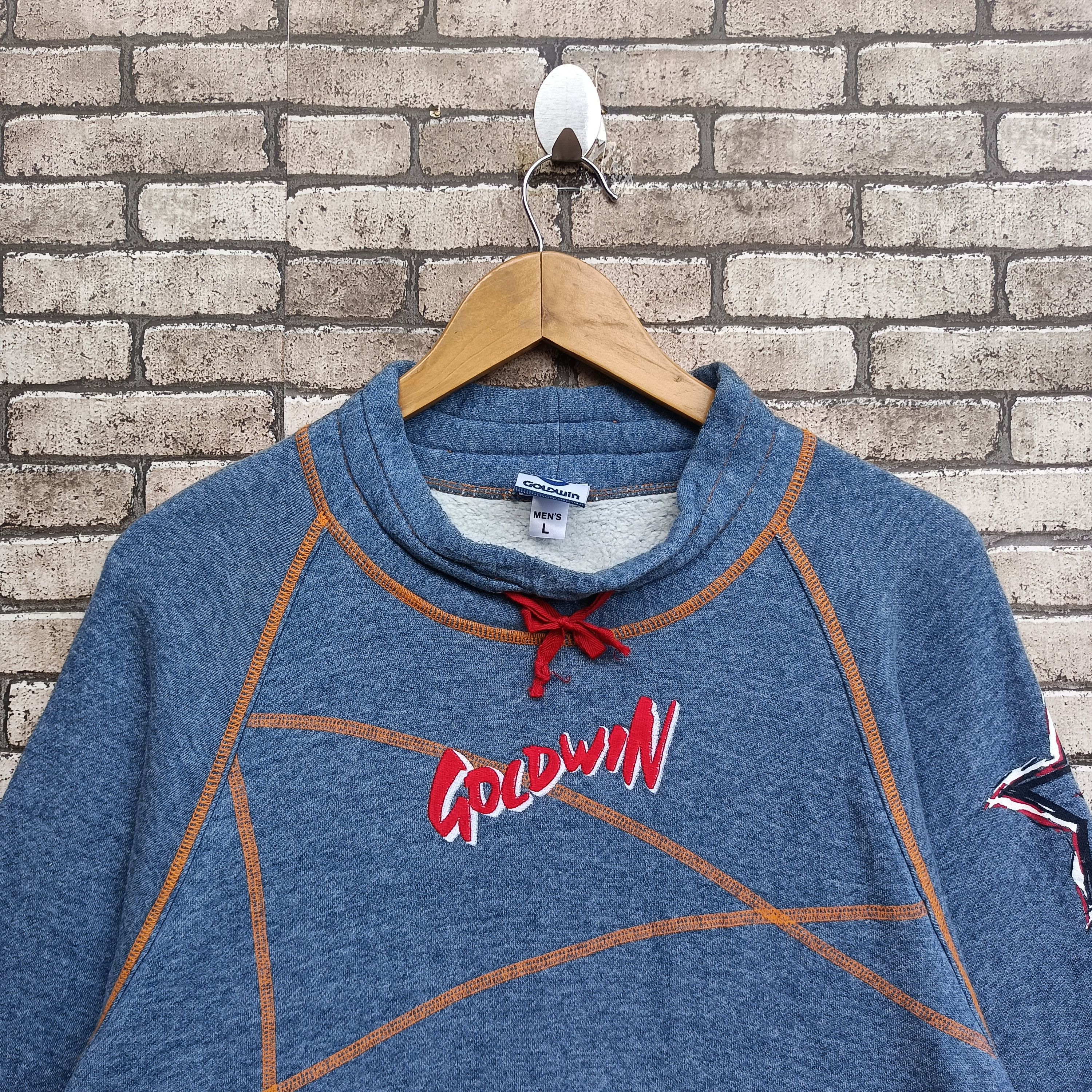 Goldwin × Japanese Brand × Vintage Vintage Goldwin Embroidery Spellout Sweatshirt Size US L / EU 52-54 / 3 - 2 Thumbnail