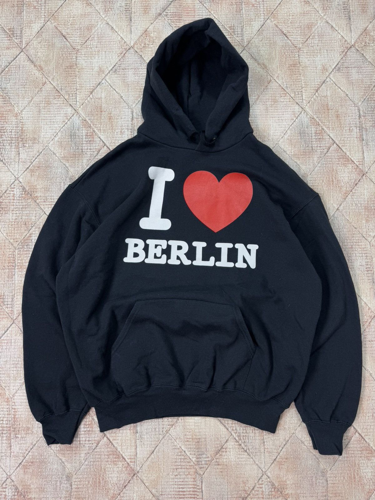 Japanese Brand × Vintage Vintage Hoodie I love Berlin <3 Boxy Fit Size US L / EU 52-54 / 3 - 1 Thumbnail