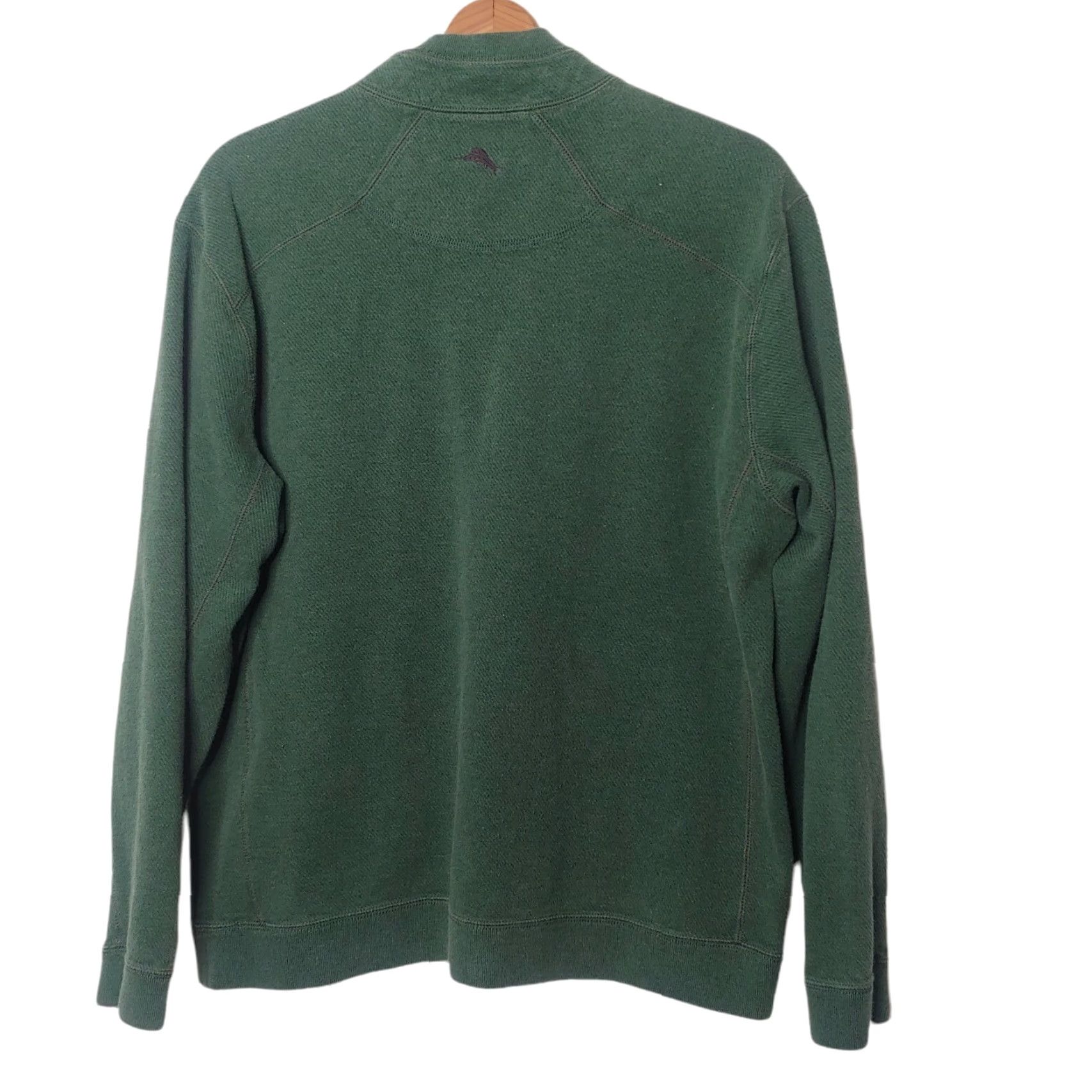 Tommy Bahama Tommy Bahama Men's Long Sleeve Knit Pullover Sweatshirt 1/4 Zip Green Large Fall Spring Winter Size US L / EU 52-54 / 3 - 2 Thumbnail