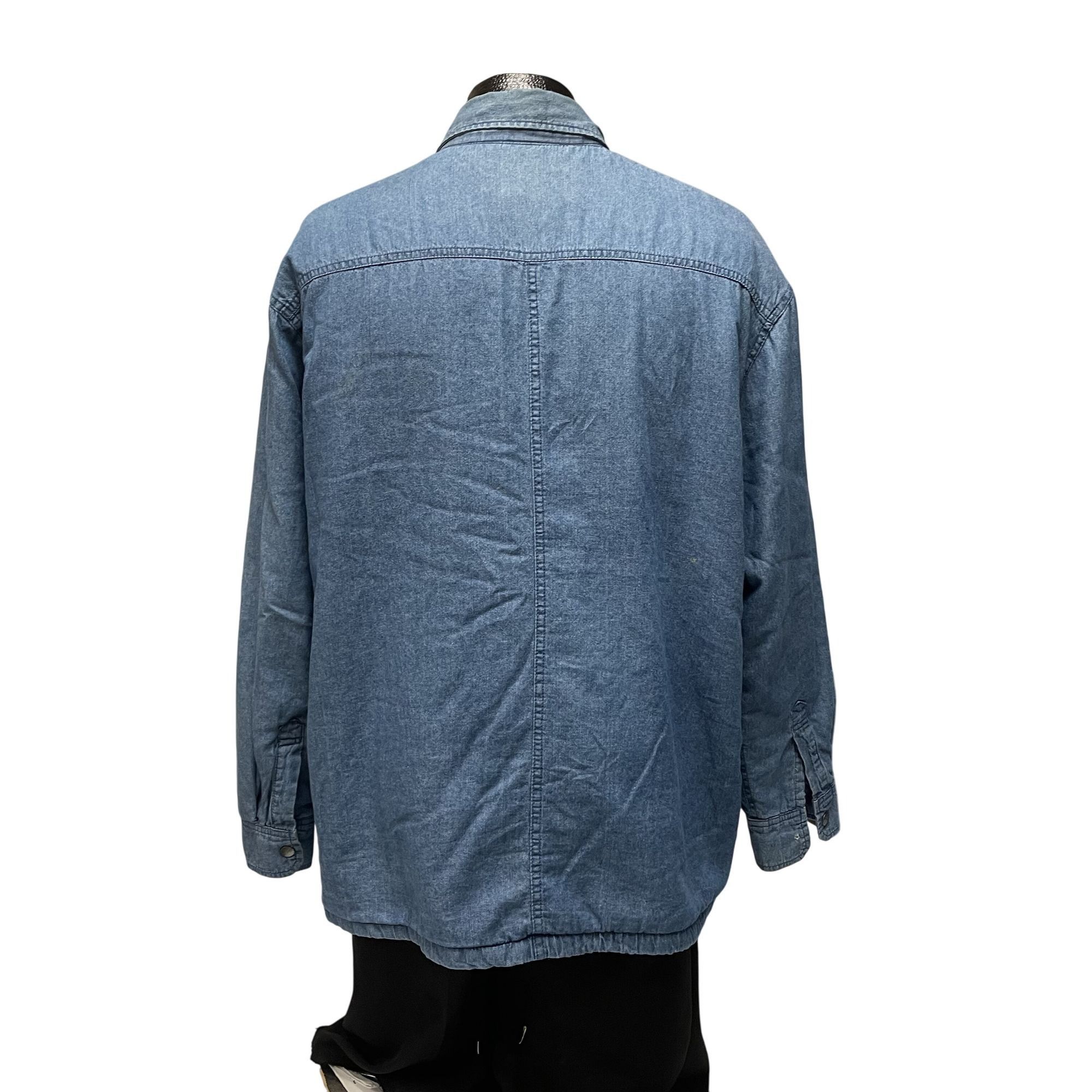 Craftsman Vtg Craftsman Blue Jean Mechanic Shop FLEECE LINED Jacket Size US XL / EU 56 / 4 - 3 Thumbnail