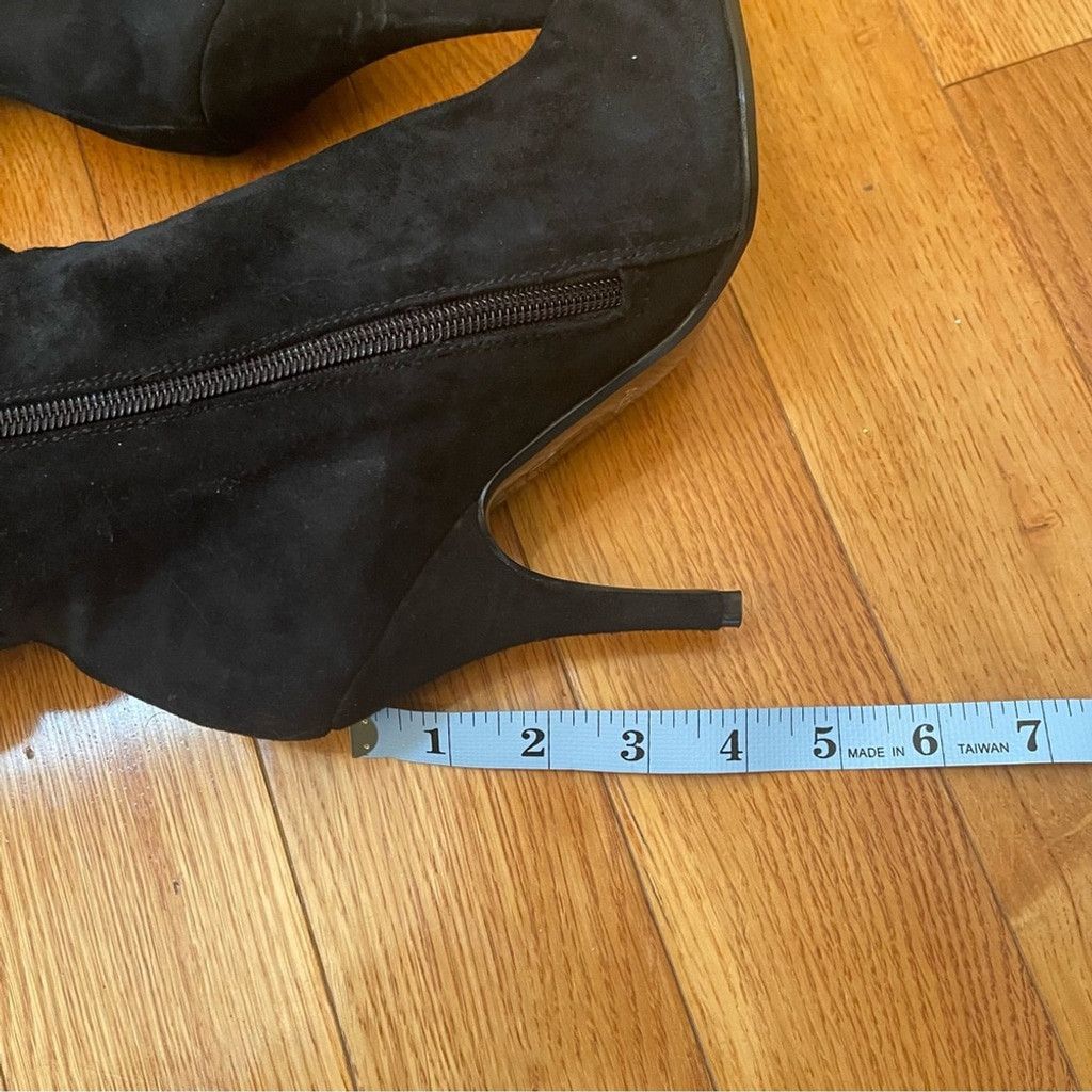 Aldo ALDO Yolando Black Suede over the knee high heels boots 37 Size US 8 / IT 38 - 10 Thumbnail