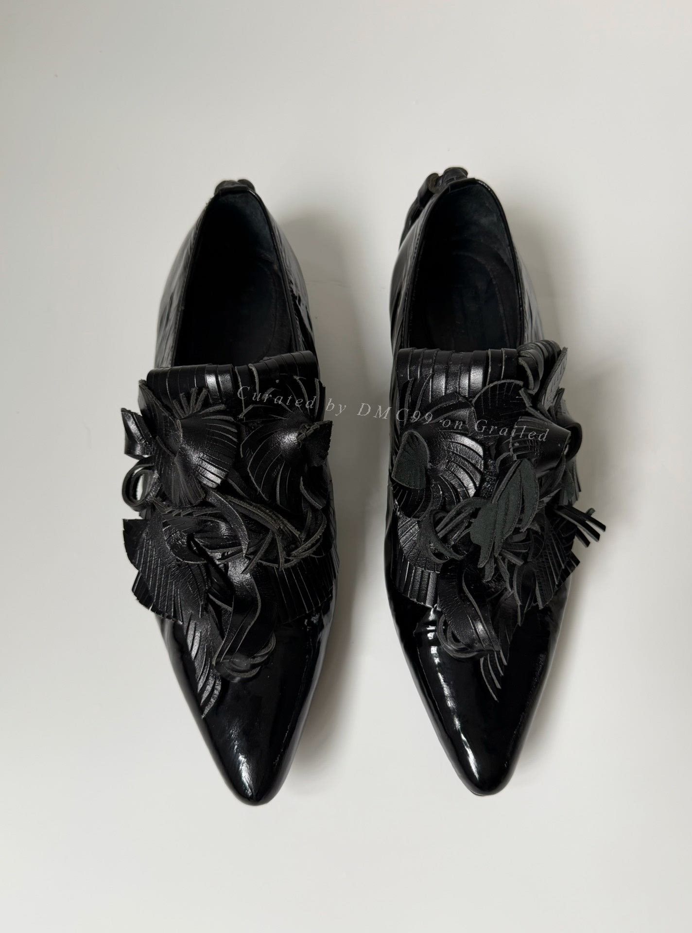 Issey Miyake Issey Miyake 00ss 3D Carved Patent Leather Low-Heel Shoes Size US 7 / IT 37 - 1 Thumbnail