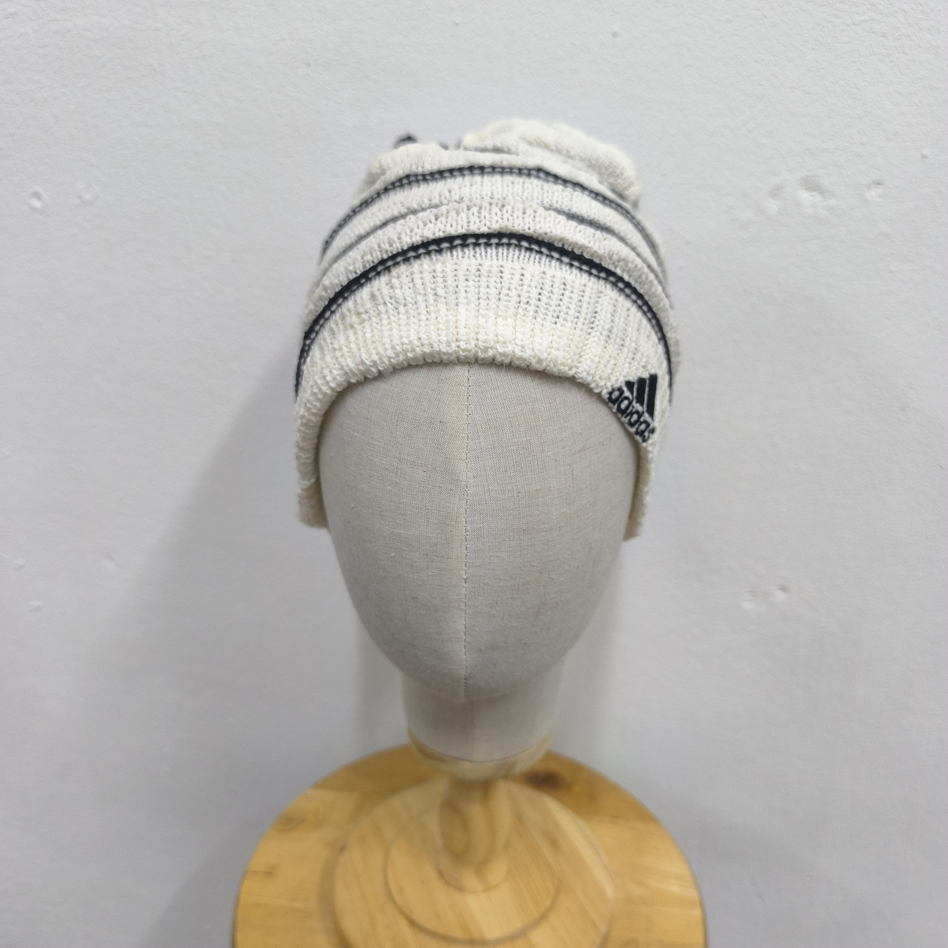 Adidas ✨Vintage adidas flag stripes beanie hat Size ONE SIZE - 2 Thumbnail