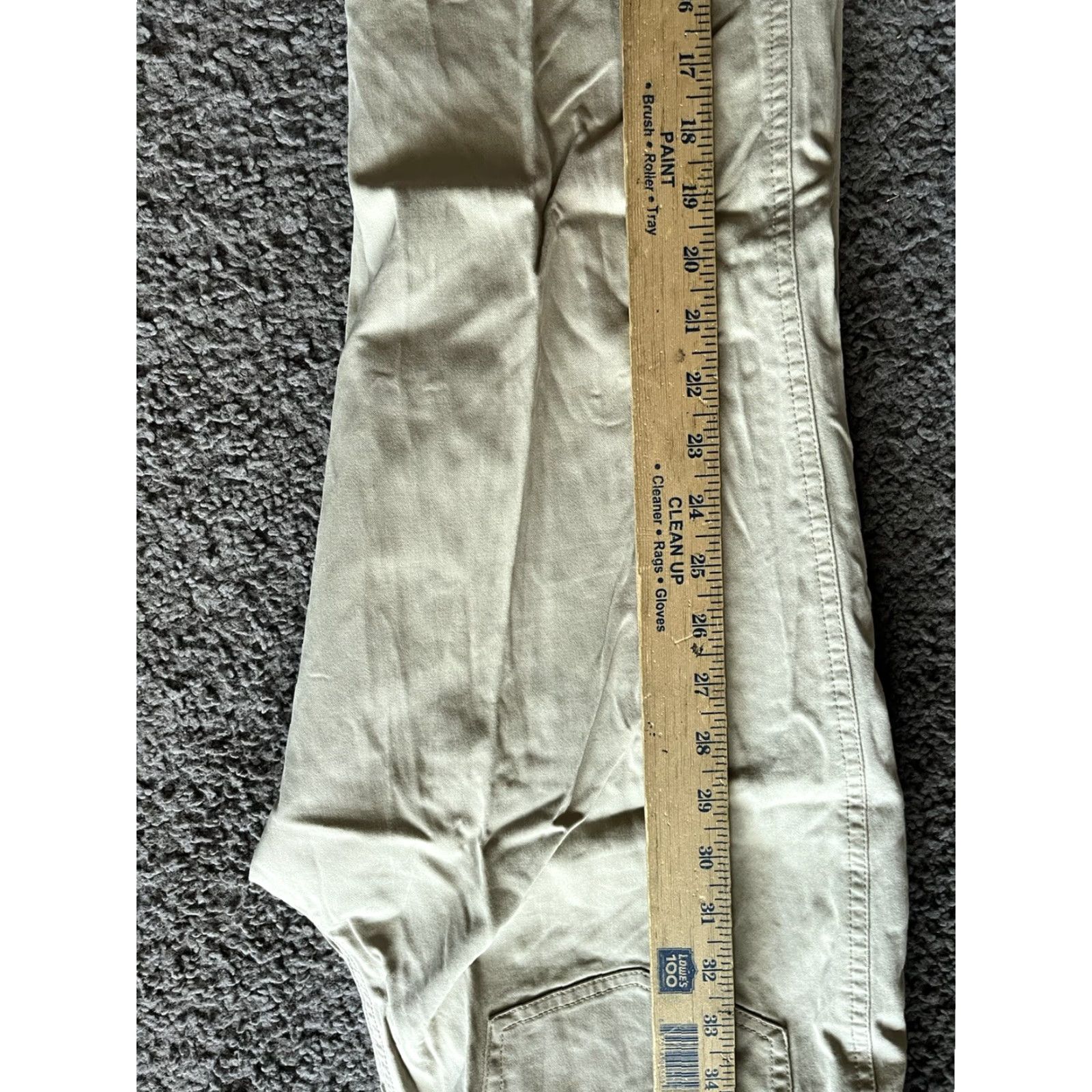 Express Express Stretch X Women Size (Measure 30x31) Beige Twill Flare Pants Size 30" / US 8 / IT 44 - 7 Thumbnail