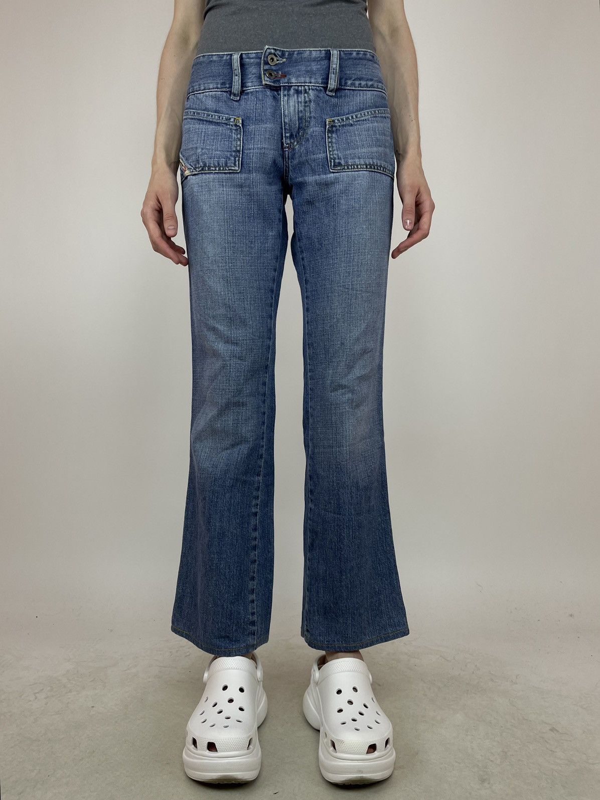 Diesel × Vintage DIESEL VINTAGE FLARED CROPPED JEANS WOMEN'S size 28 Size 28" / US 6 / IT 42 - 2 Thumbnail