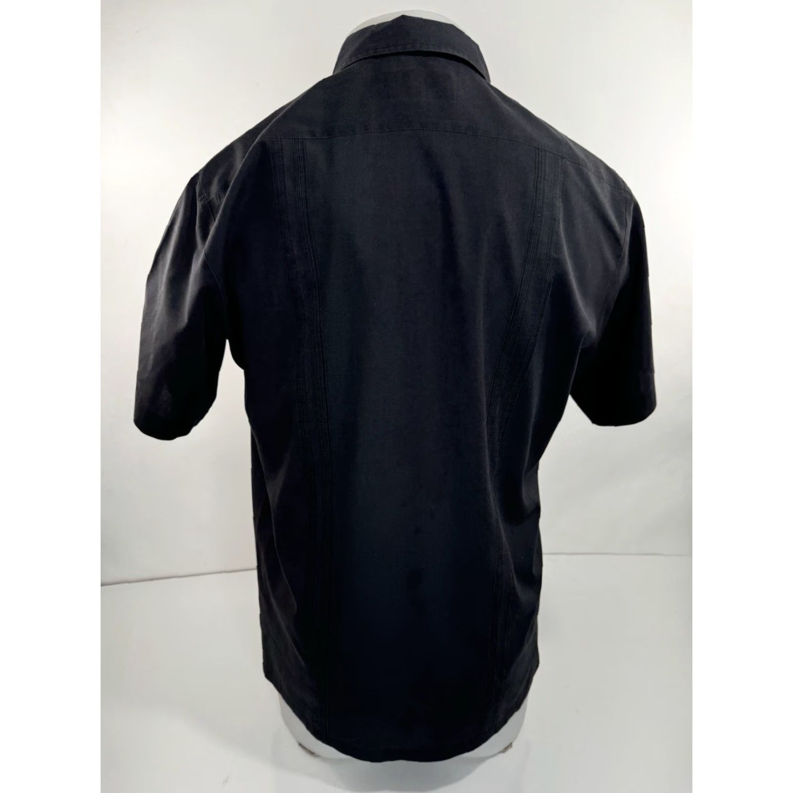 Vintage Dragonfly Gaucho Guayabera Embroidered ASIAN DRAGON Aloha Mens M Shirt Short Sleeve Dark Gray Mens Shirt Size US M / EU 48-50 / 2 - 3 Thumbnail