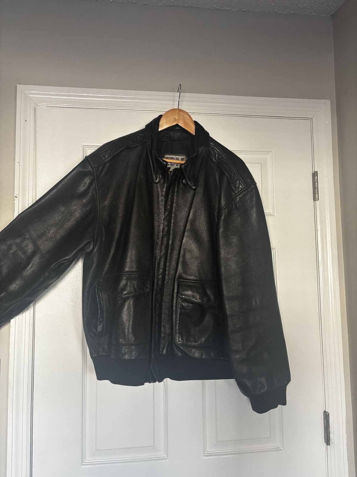 Vintage vintage IBM leather jacket Size US XL / EU 56 / 4 - 1 Thumbnail