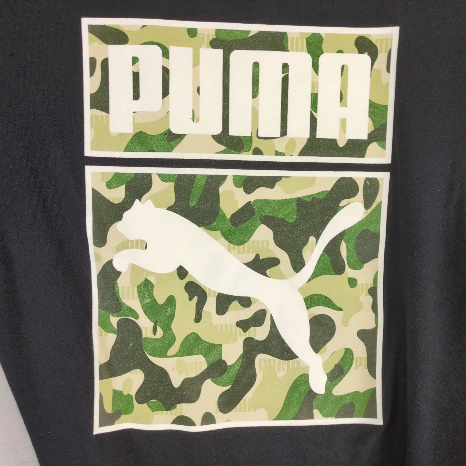 Puma Puma One Shot Camo Logo Men's L Graphic T-Shirt Black Crew Size US L / EU 52-54 / 3 - 3 Thumbnail