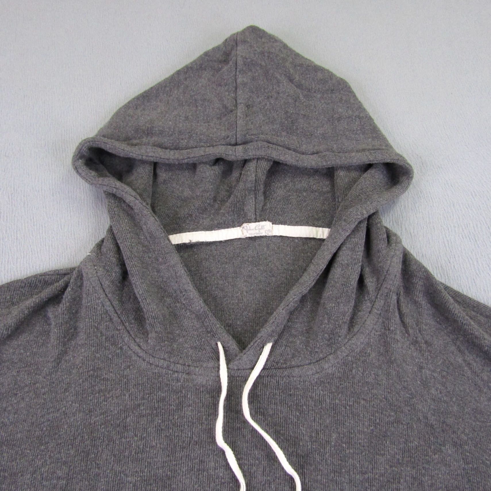 Vintage VINTAGE John Galt Hoodie Sweater Womens One Size Gray Pullover Knit Cotton Blend Pockets Hooded Stretch Size ONE SIZE - 5 Thumbnail