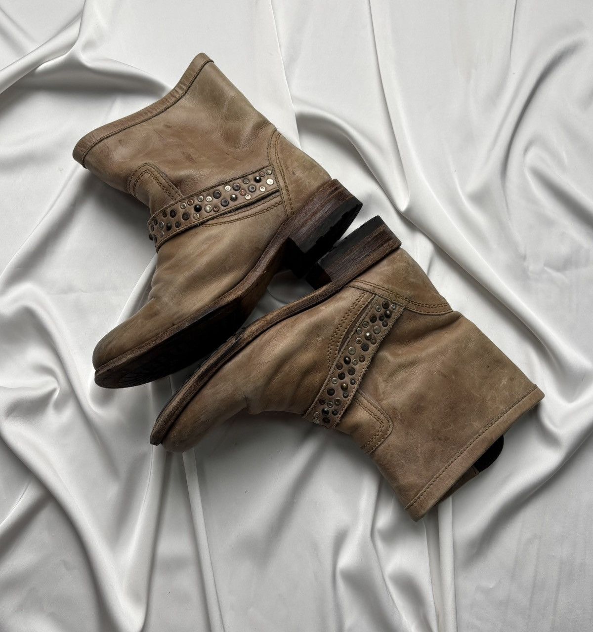Sendra Sendra belted studded platform leather boots Size US 8 / IT 38 - 6 Thumbnail