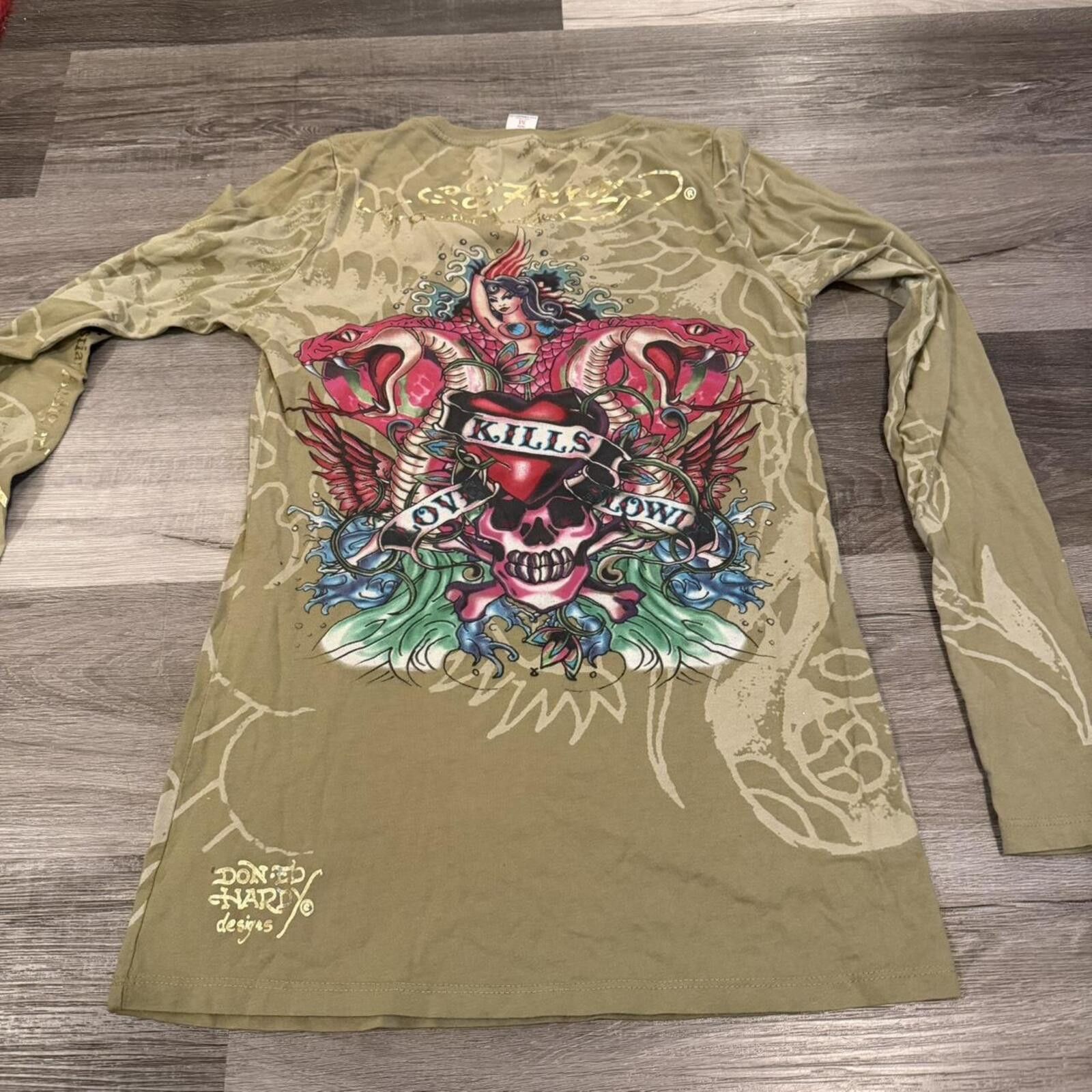 Ed Hardy Ed hardy Christian Audigier love kills slowly long sleeve M Size M / US 6-8 / IT 42-44 - 6 Thumbnail