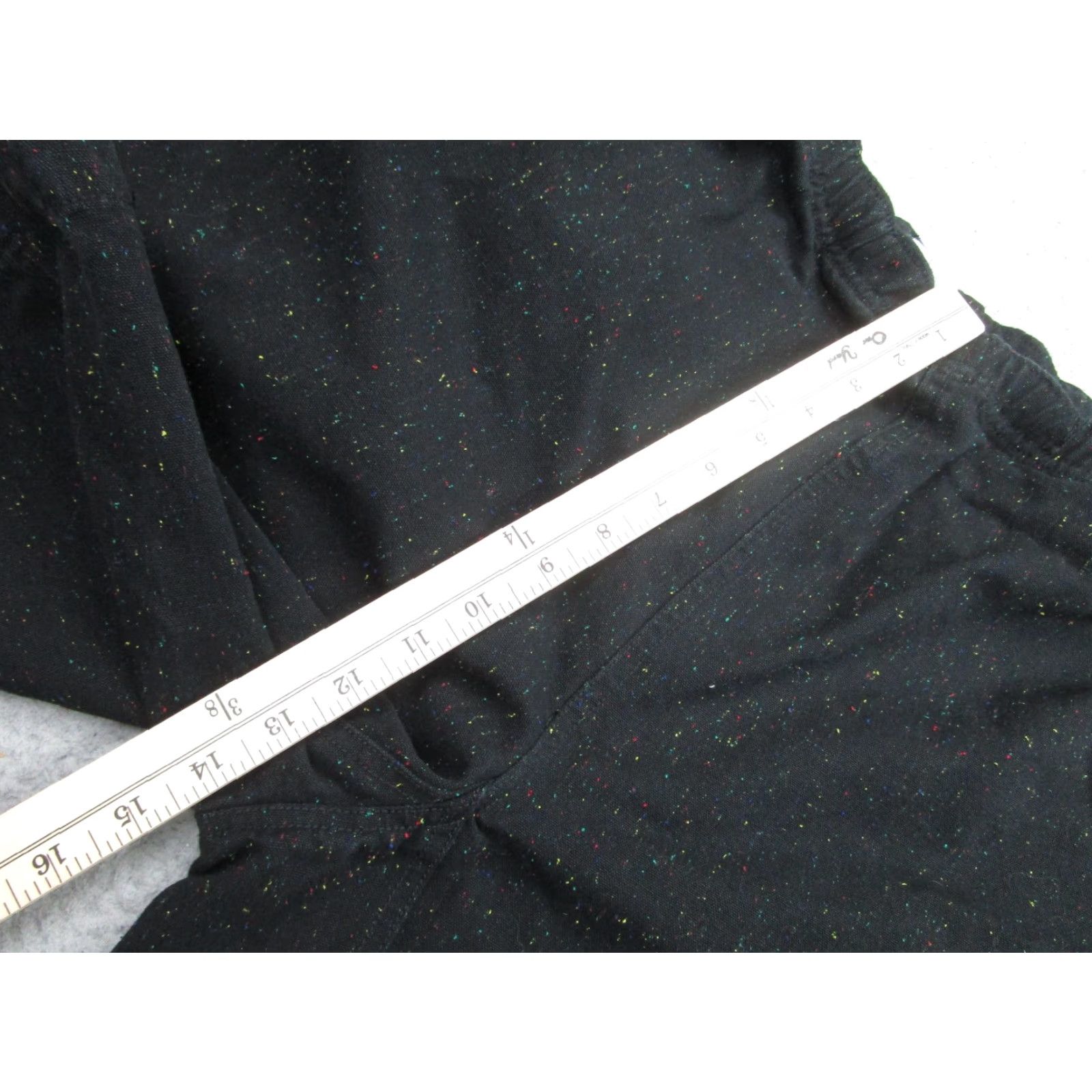 Round Two VINTAGE Round Two Mens Shorts Chino 34 Black Confetti Cotton Elastic Waist Zip Pocket 34 Mens Black Confetti Speckle Size US 34 / EU 50 - 7 Thumbnail