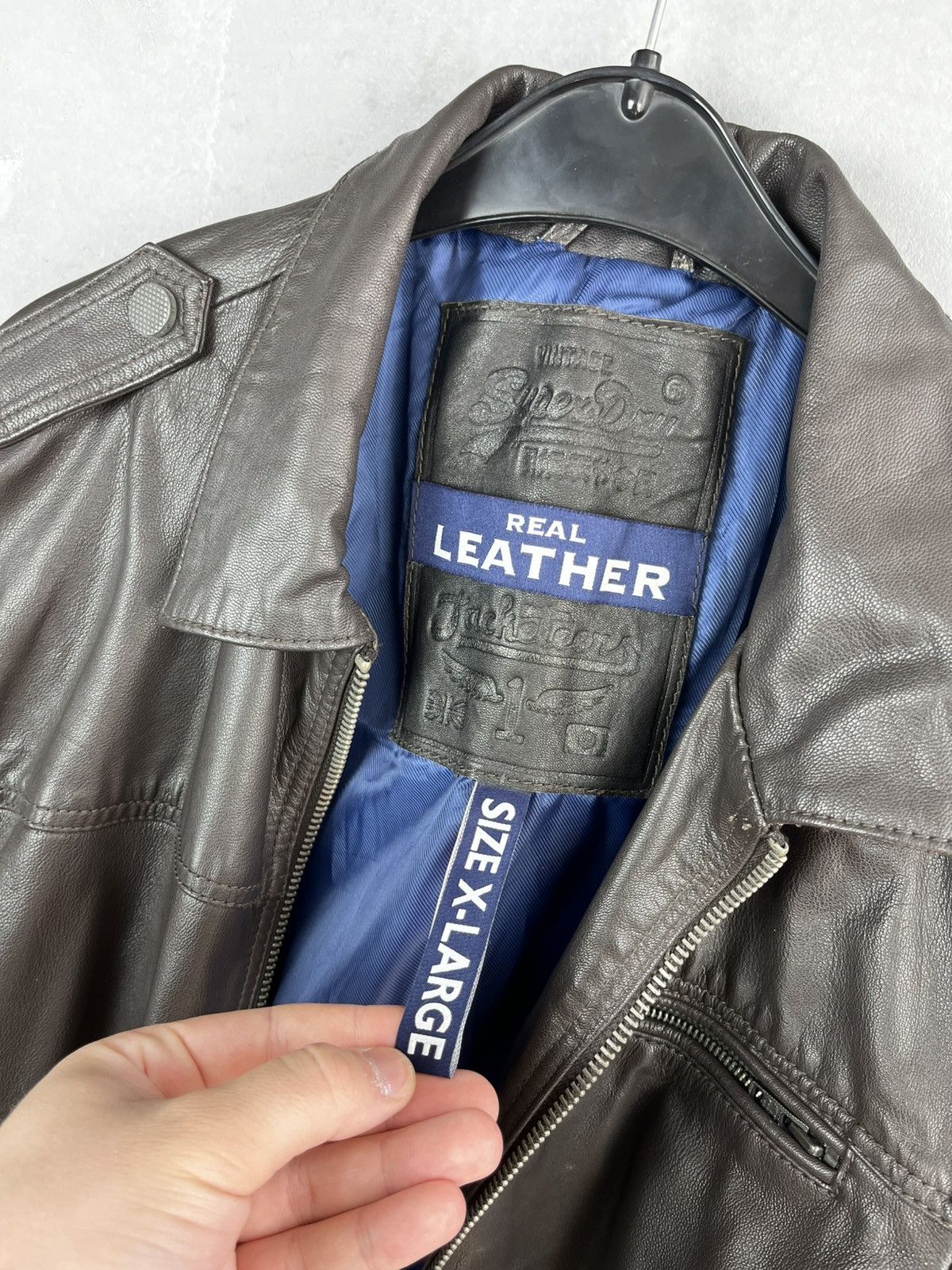 Japanese Brand × Leather × Superdry Superdry leather jacket Size US XL / EU 56 / 4 - 13 Thumbnail