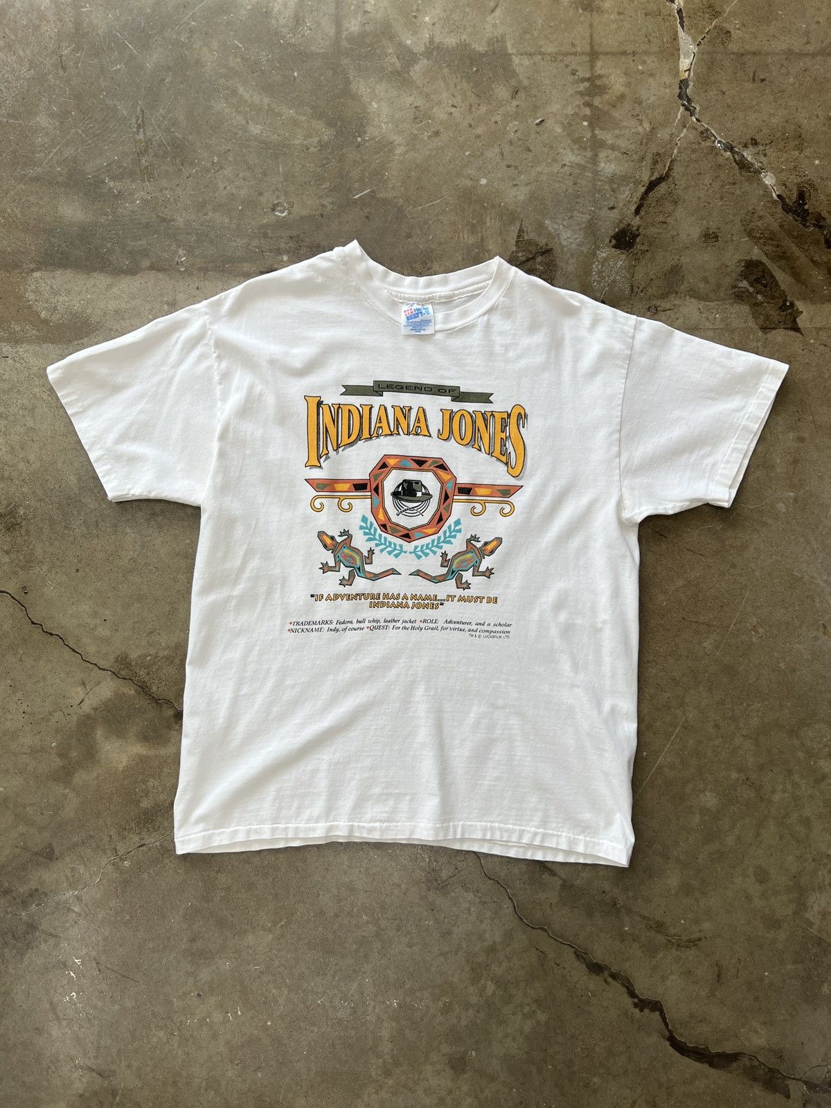 Vintage Vintage Indiana Jones Lucas Films Single Stitch Tee Large Size US L / EU 52-54 / 3 - 2 Thumbnail