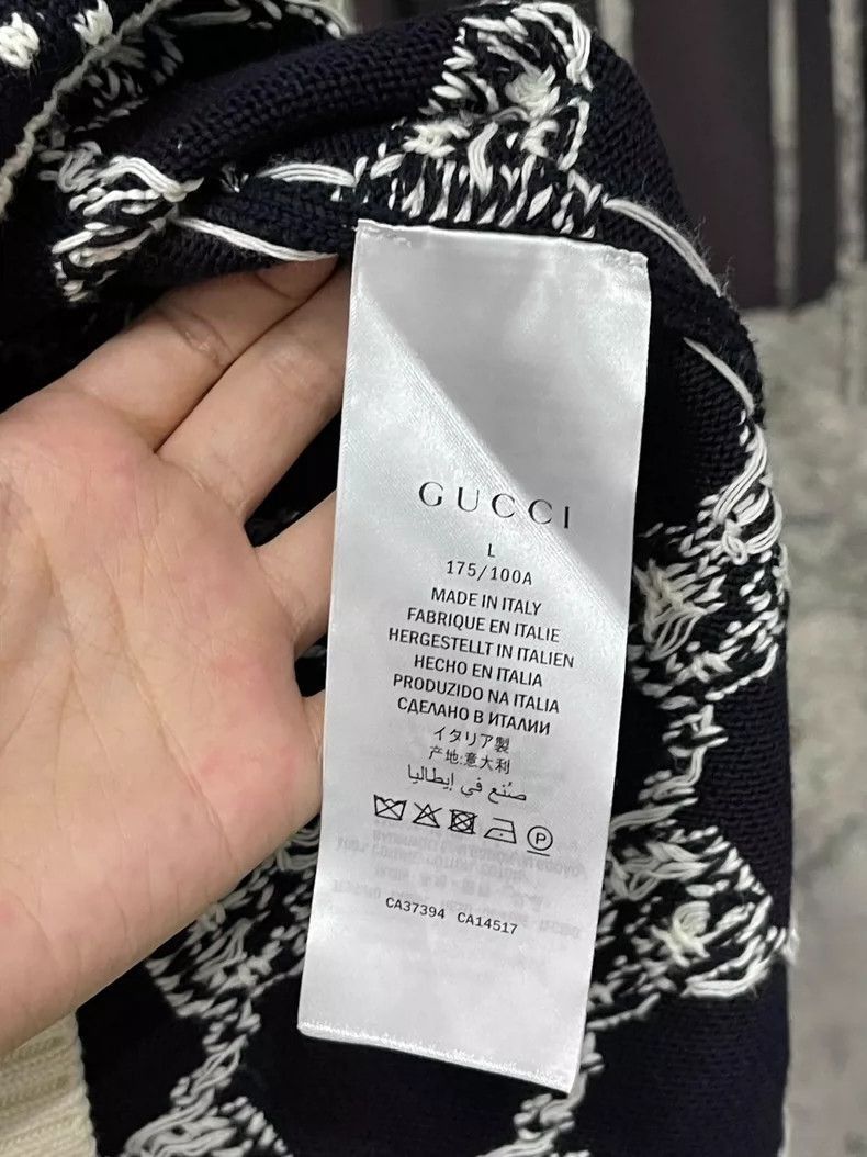 Gucci Gucci Logo Knit Sweater with Stripes-2505 Size L / US 10 / IT 46 - 6 Thumbnail
