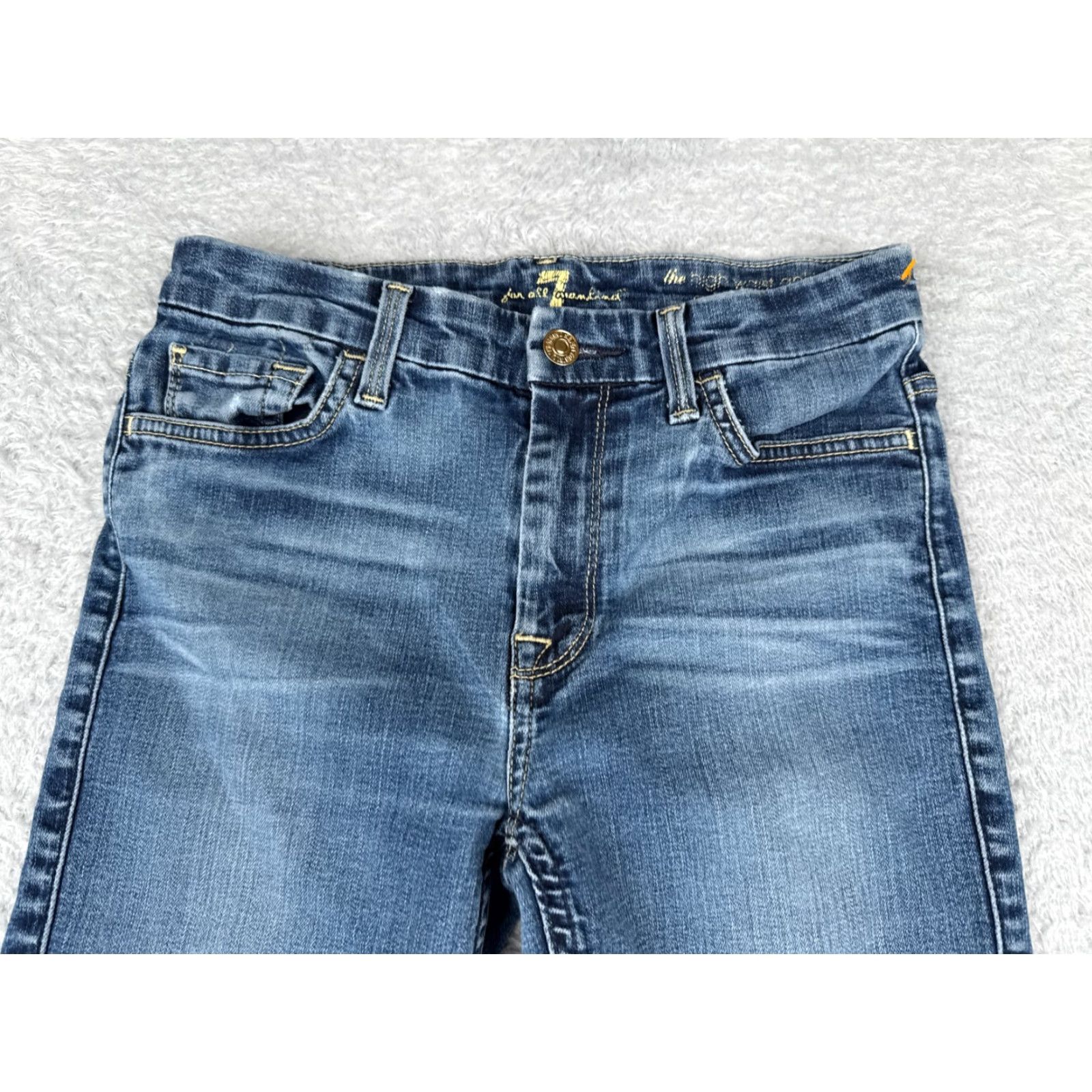 7 For All Mankind 7 For All Mankind Jeans Women 27 Blue Denim High Waist Ankle Skinny Regular 27in Inseam Cotton Vintage No Mens Womens Size 27" / US 4 / IT 40 - 4 Thumbnail