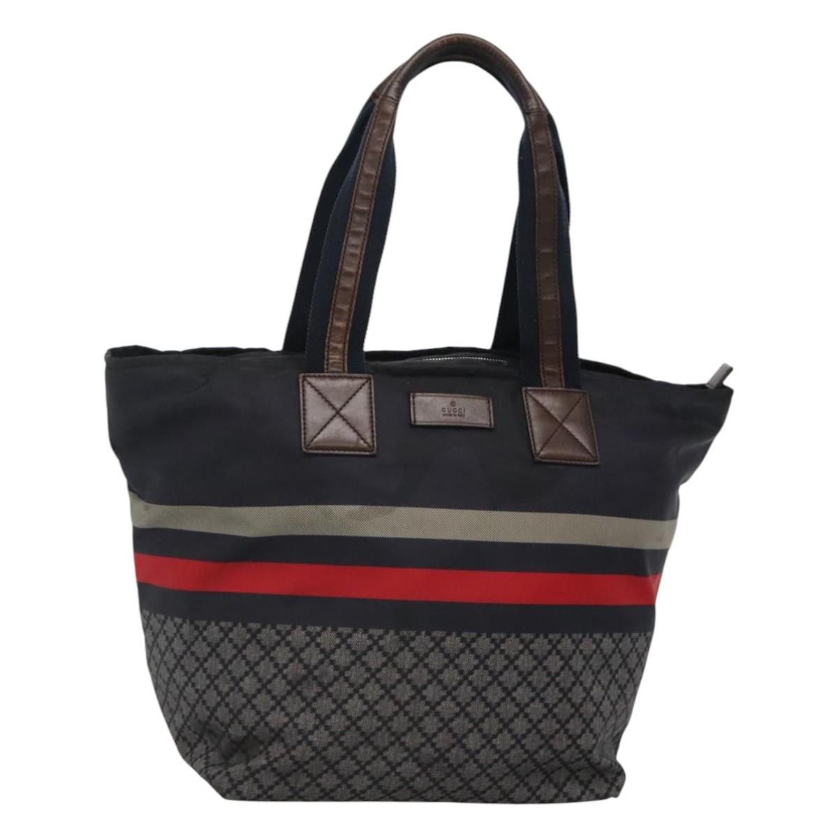 Gucci GUCCI Diamante Tote Bag Nylon Navy Silver Size ONE SIZE - 1 Thumbnail