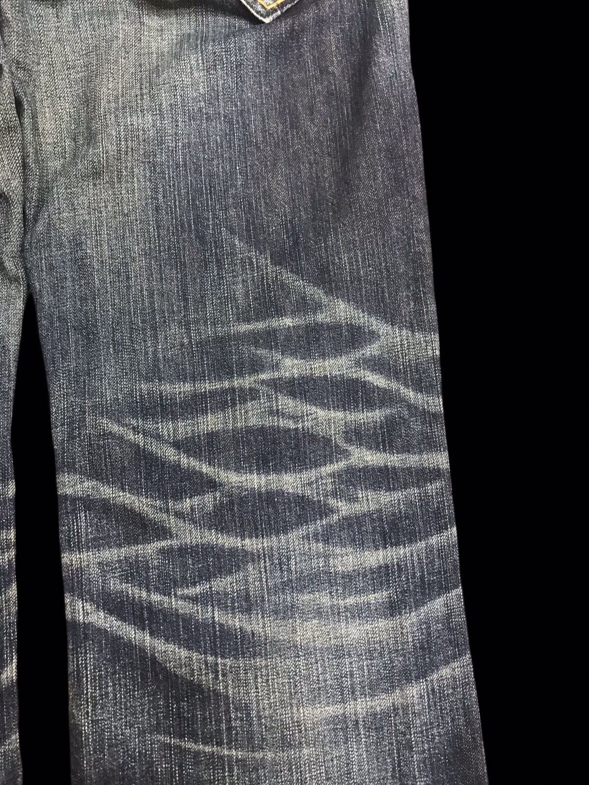 Edwin 💥FLARE💥SICK BUFFALO HEAD EDWIN FLARE DISTRESSED DENIM F203 Size US 33 - 11 Thumbnail