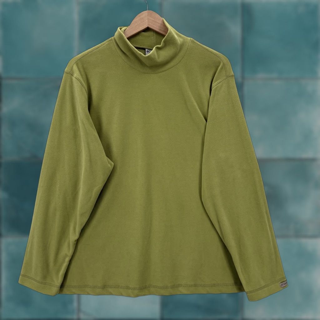 Vintage Columbia Glacial Fleece Mock Pullover Womens 2X Green Lightweight Long Sleeve Plus Size Mock Neck Pullover Womens Clothing Coluia Size XXL / US 16-18 / IT 52-54 - 1 Thumbnail