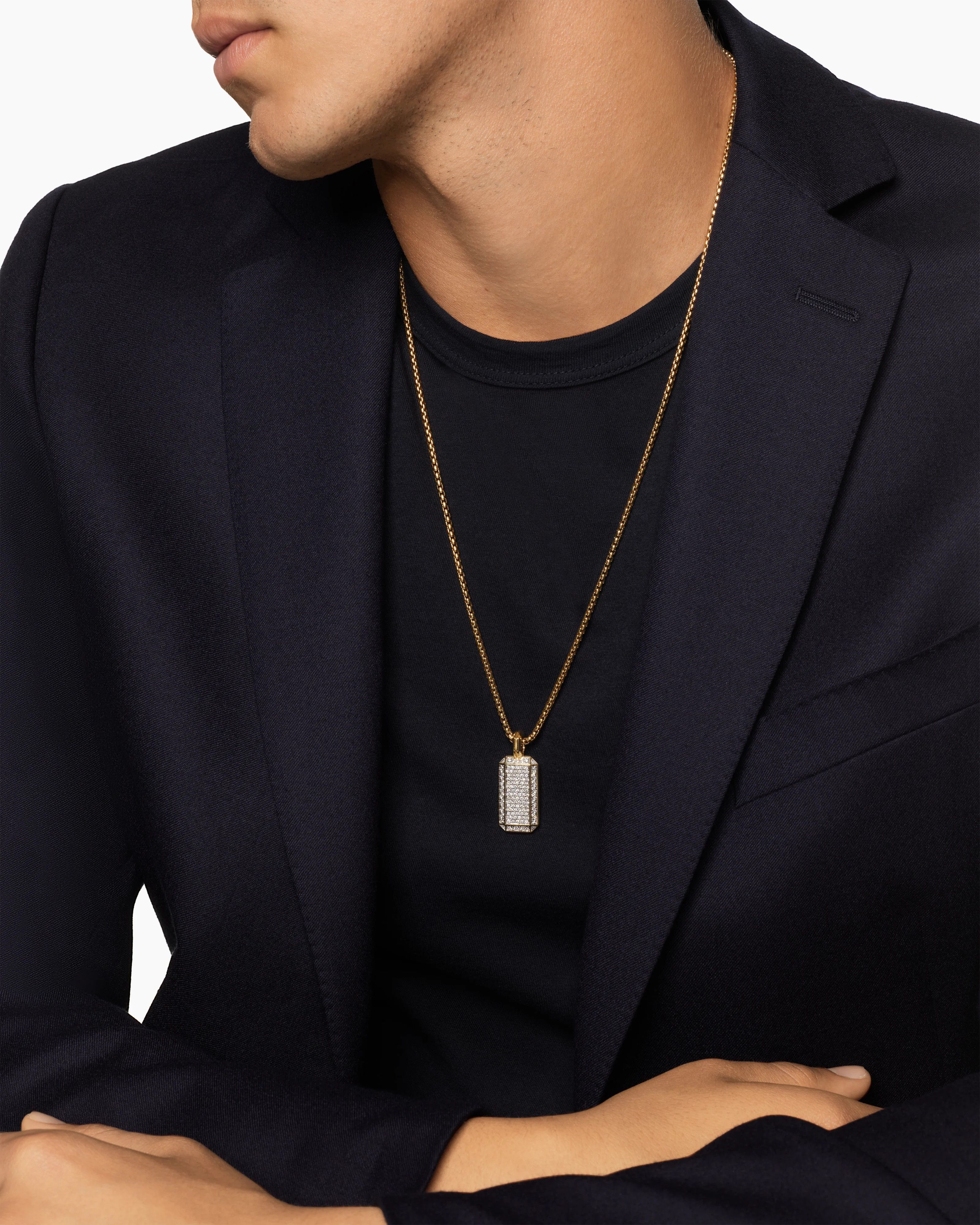 David Yurman oc11z0625 Size: OS / Octagonal Tag Necklace in Gold/Silver Size ONE SIZE - 3 Thumbnail
