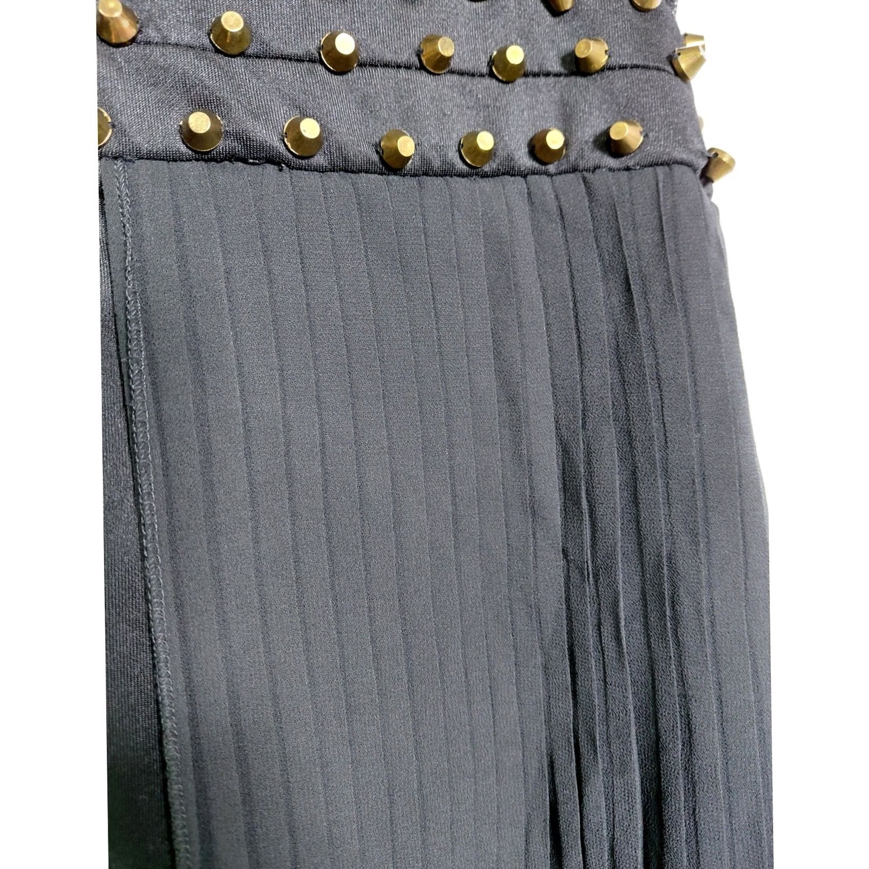 Vintage VOXX Black Strapless Jumpsuit Stud Accents Women Size L Dress Length Knee Length Party/Cocktail Size 36" / US 14 / IT 50 - 5 Thumbnail
