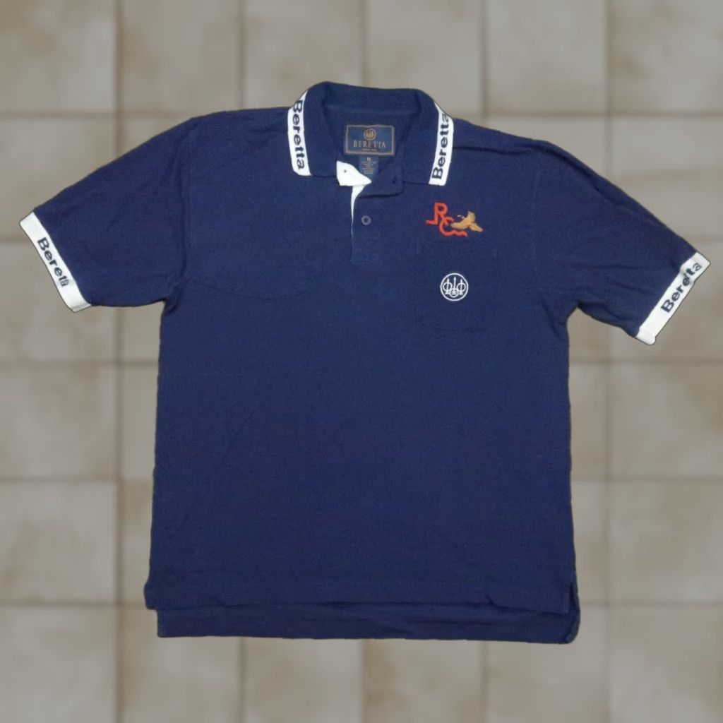 Vintage Beretta Shirt Mens Medium Blue Polo Lightweight Short Sleeve Shirt Beretta Polo Mens Medium Blue Lightweight Breathable Size US M / EU 48-50 / 2 - 1 Thumbnail