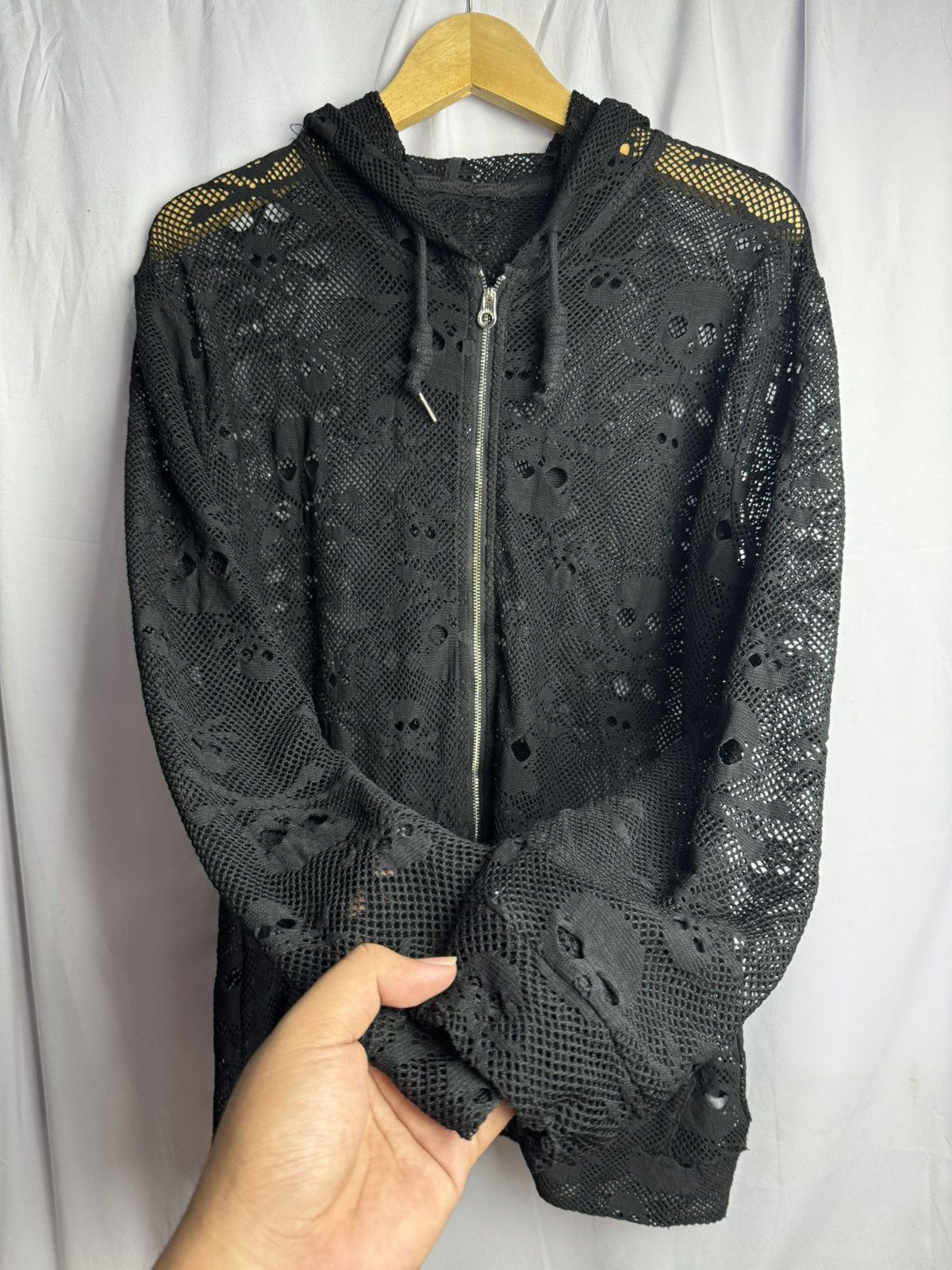 Hysteric Glamour Archived Skulls Net Hoodie Japanese Styled Size US L / EU 52-54 / 3 - 2 Thumbnail
